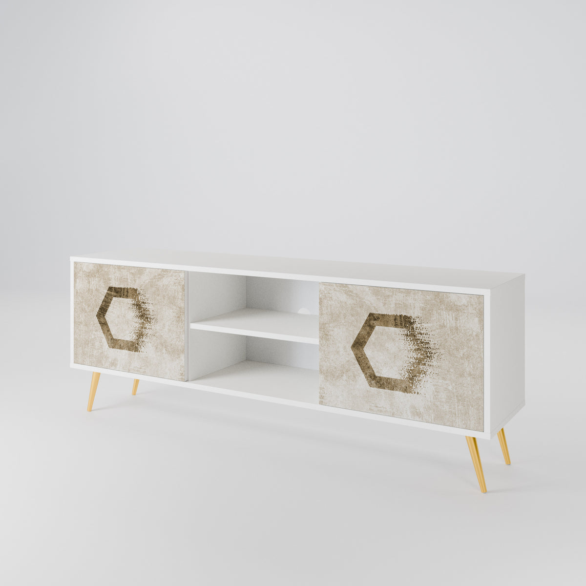 HEXAGONAL SHAPES 2-türiges TV-Lowboard