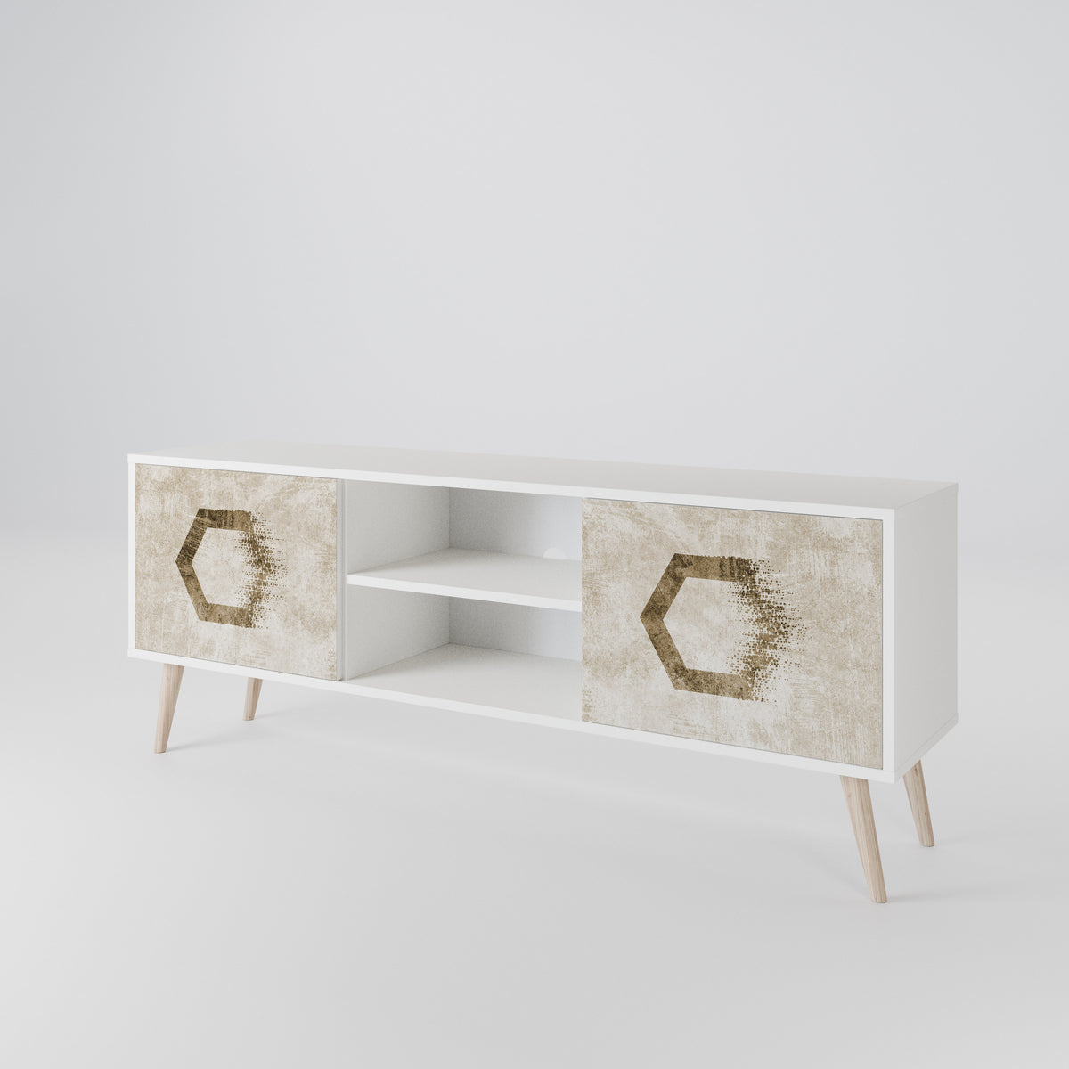 HEXAGONAL SHAPES 2-türiges TV-Lowboard