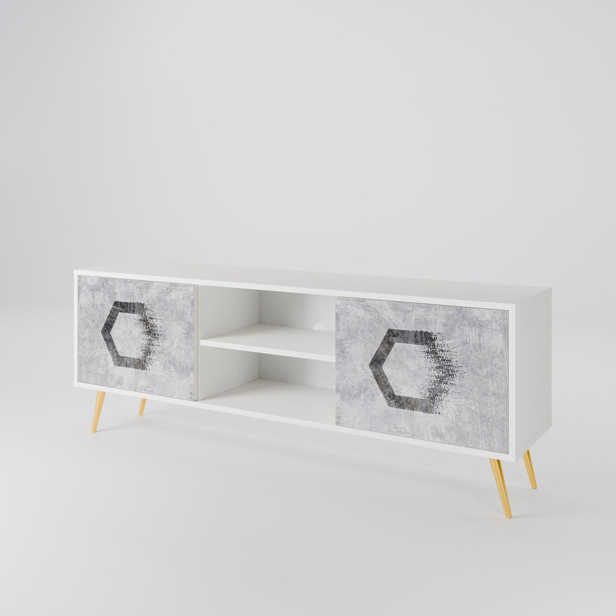 HEXAGONAL FIGURES 2-türiges TV-Lowboard