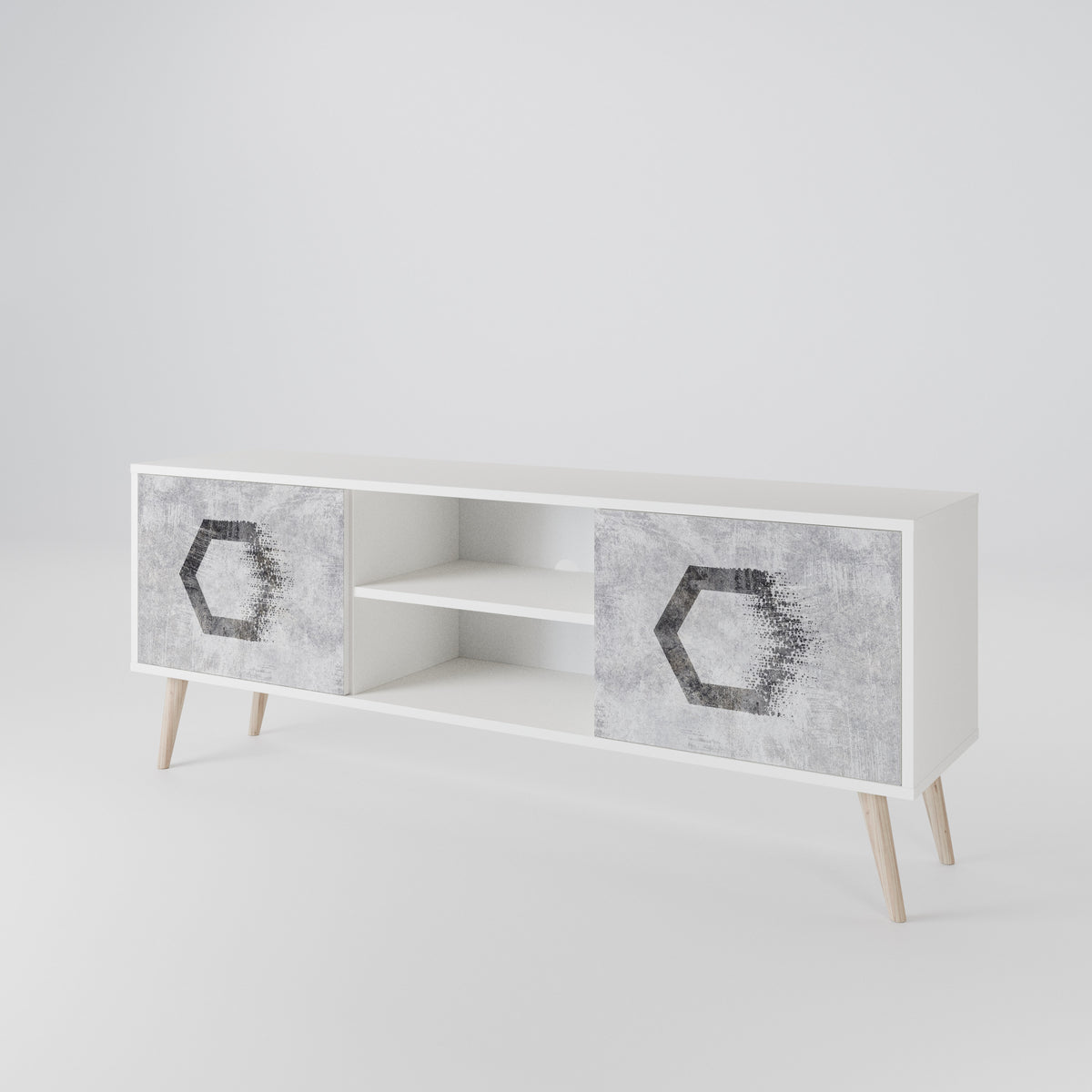 HEXAGONAL FIGURES 2-türiges TV-Lowboard