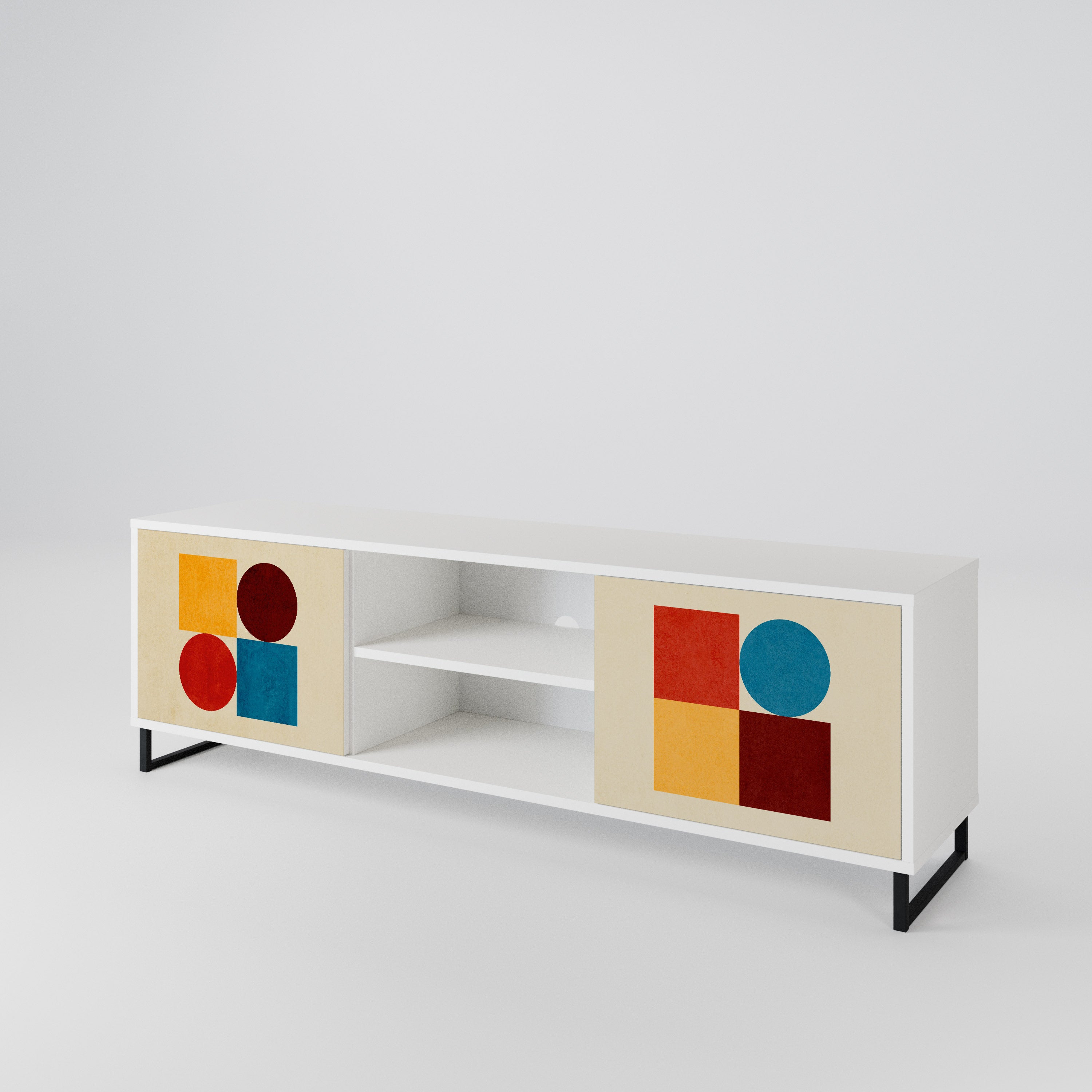 GEOMETRIC PUZZLE 2-türiges TV-Lowboard
