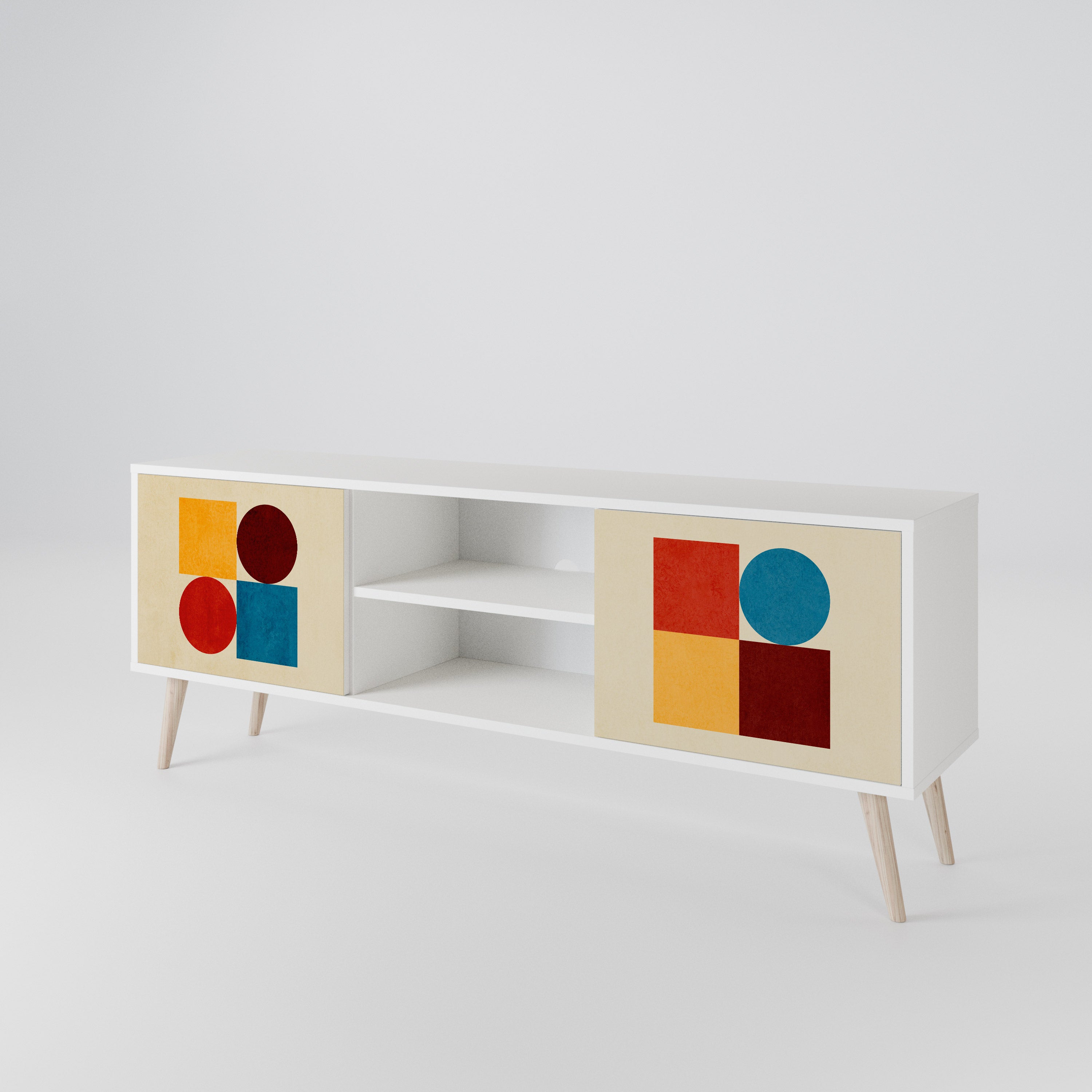 GEOMETRIC PUZZLE 2-türiges TV-Lowboard
