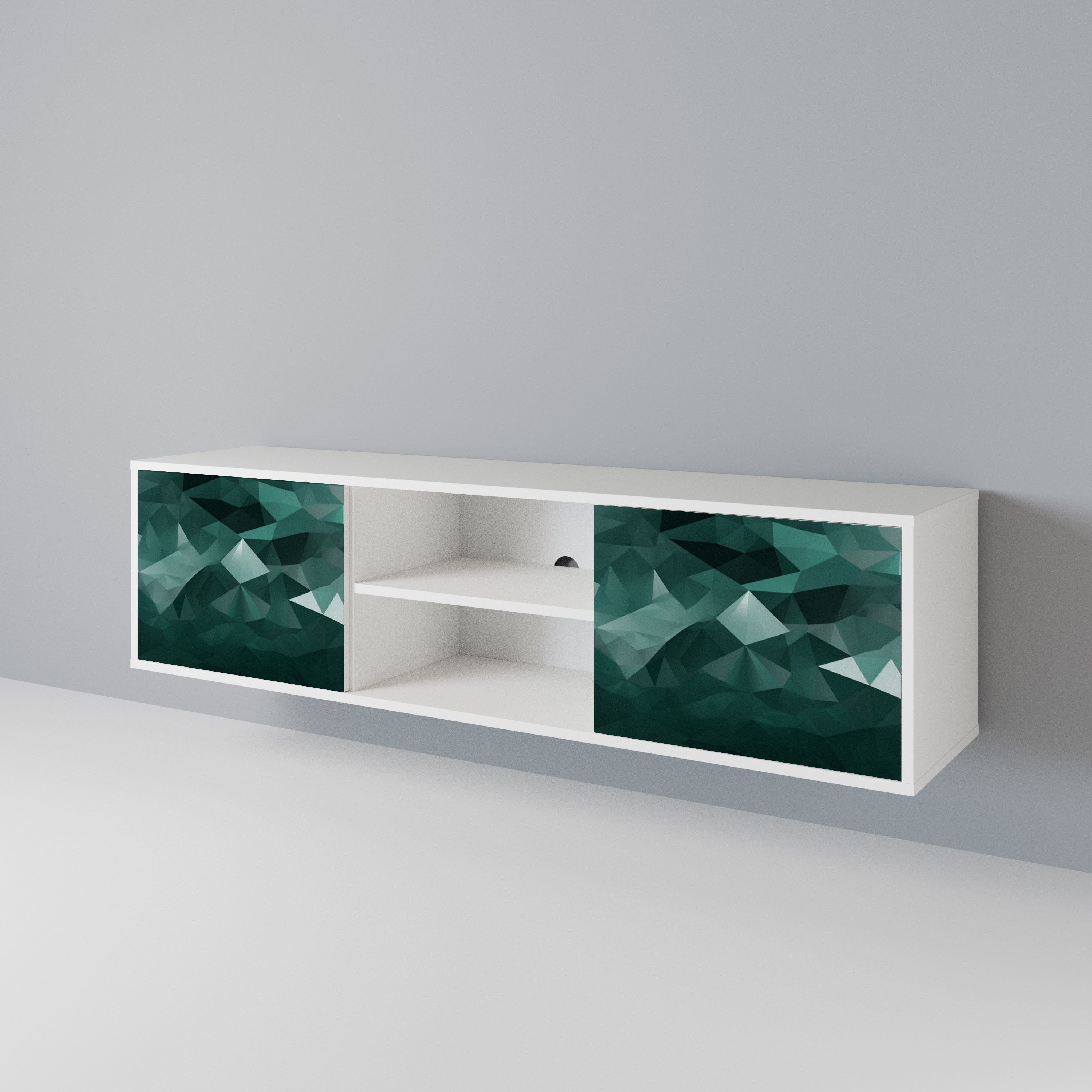 POLYGONAL FLOATING 2-türiges TV-Lowboard