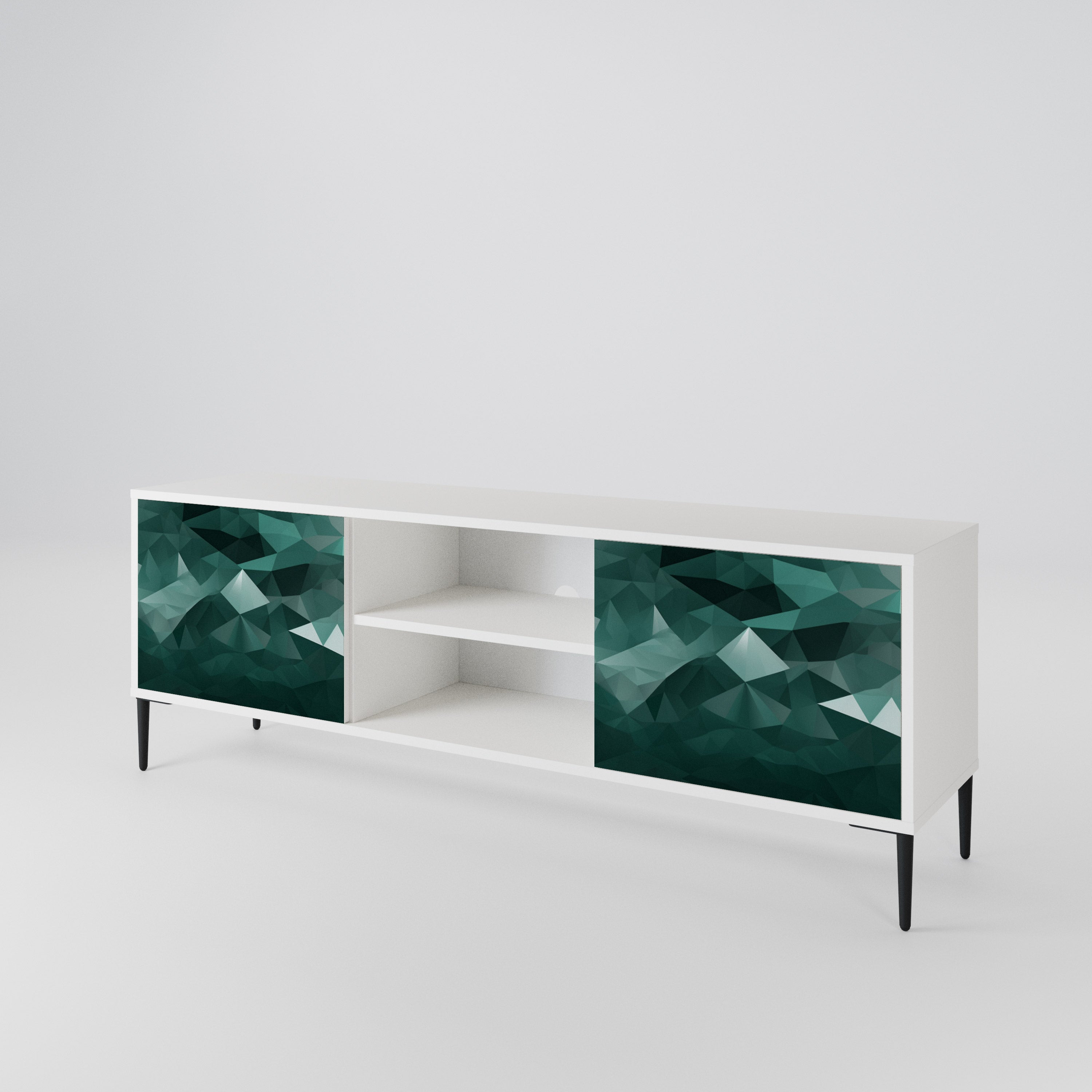 POLYGONAL FLOATING 2-türiges TV-Lowboard