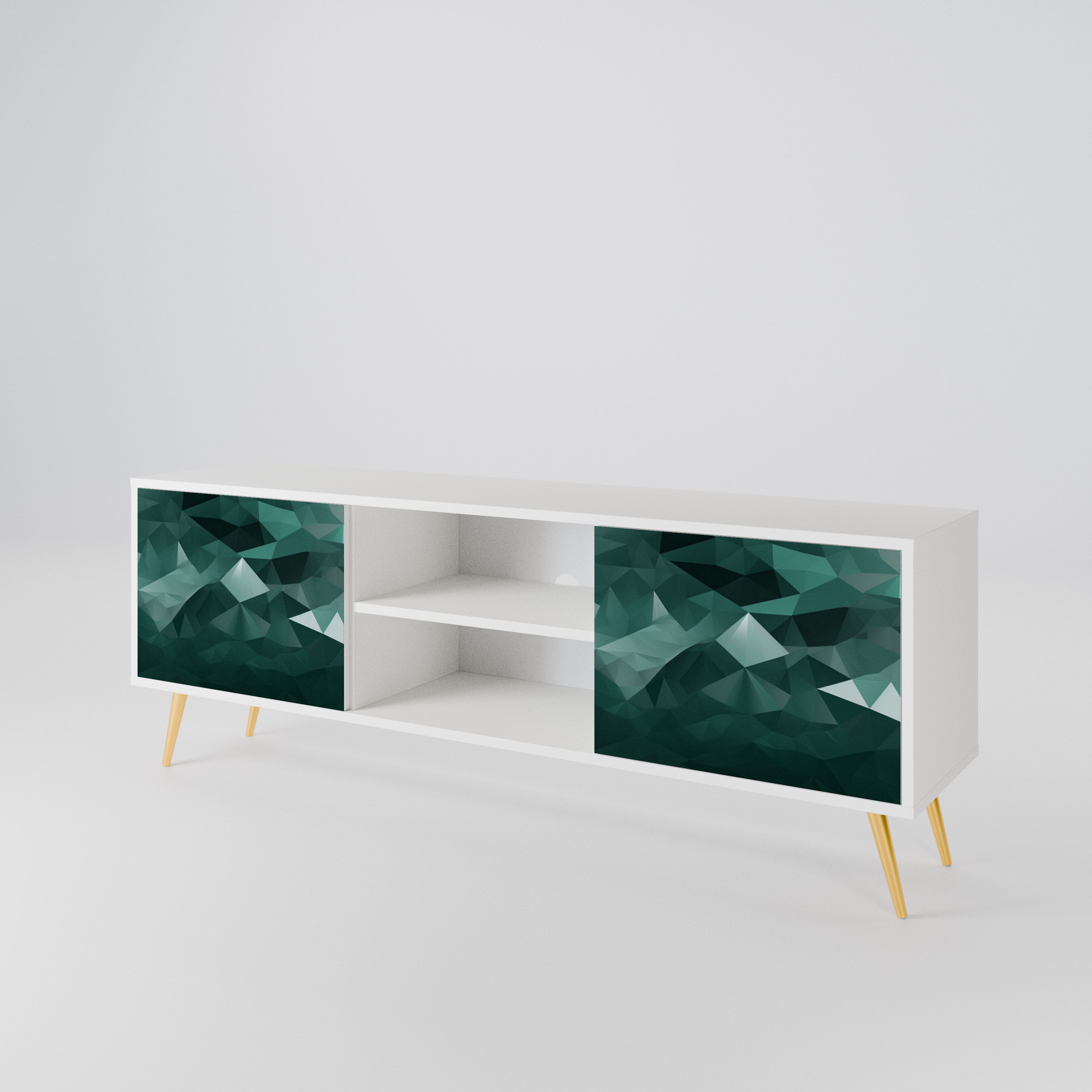 POLYGONAL FLOATING 2-türiges TV-Lowboard