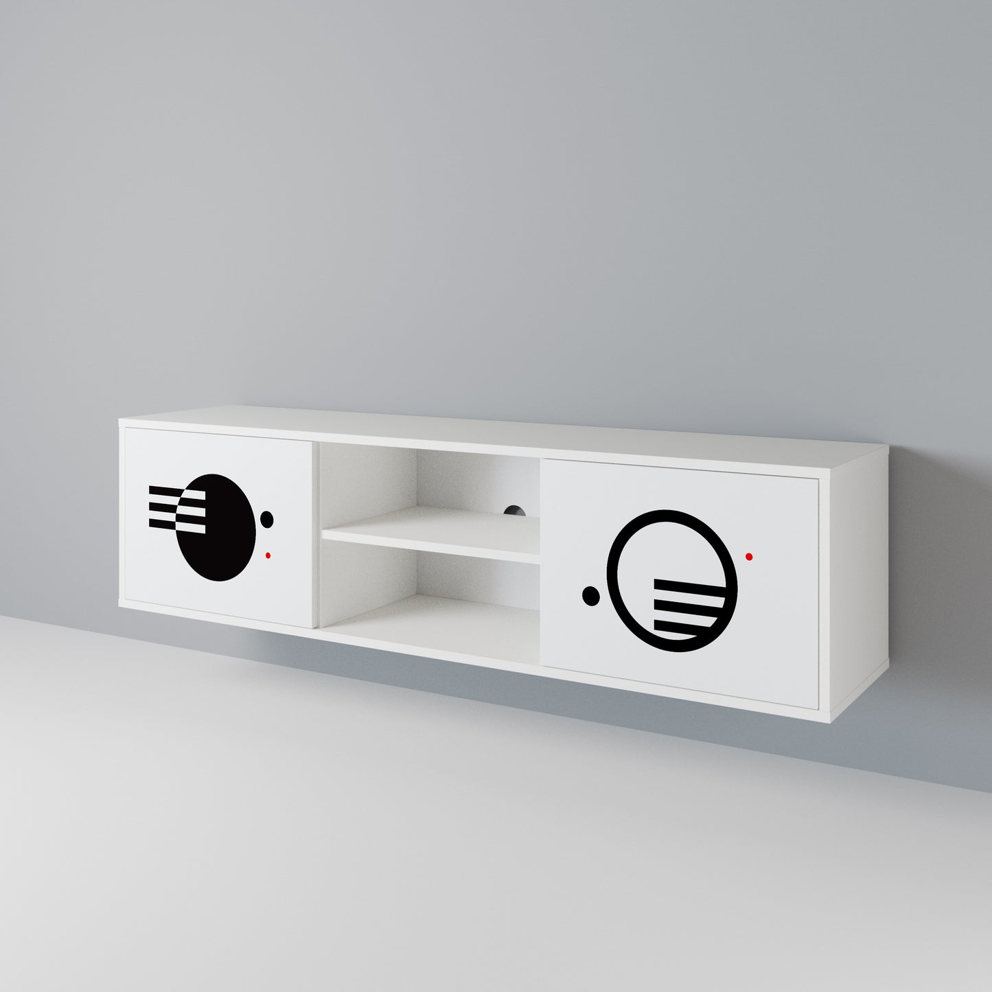 BLACK AND WHITE COMBINATION 2-türiges TV-Lowboard