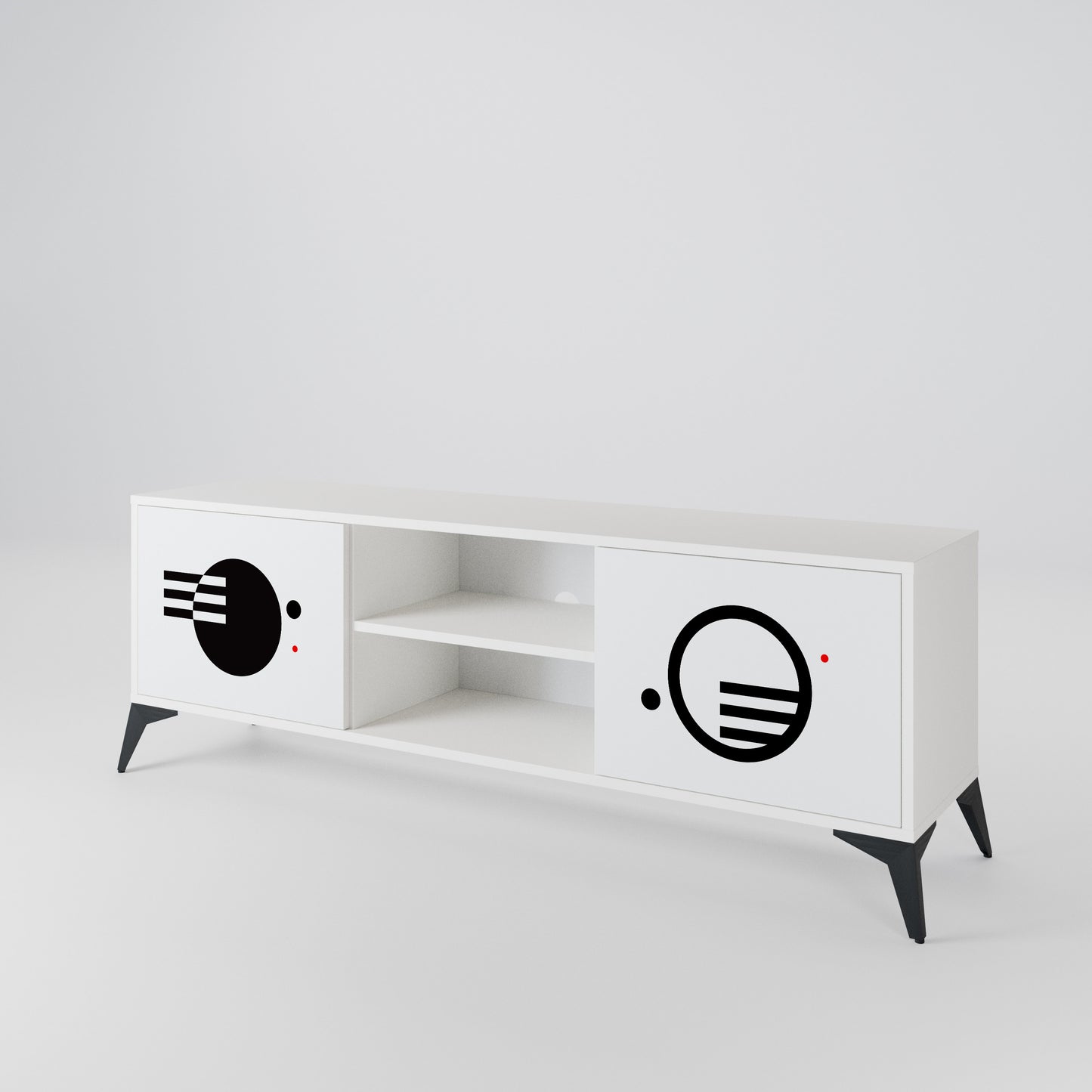 BLACK AND WHITE COMBINATION 2-türiges TV-Lowboard