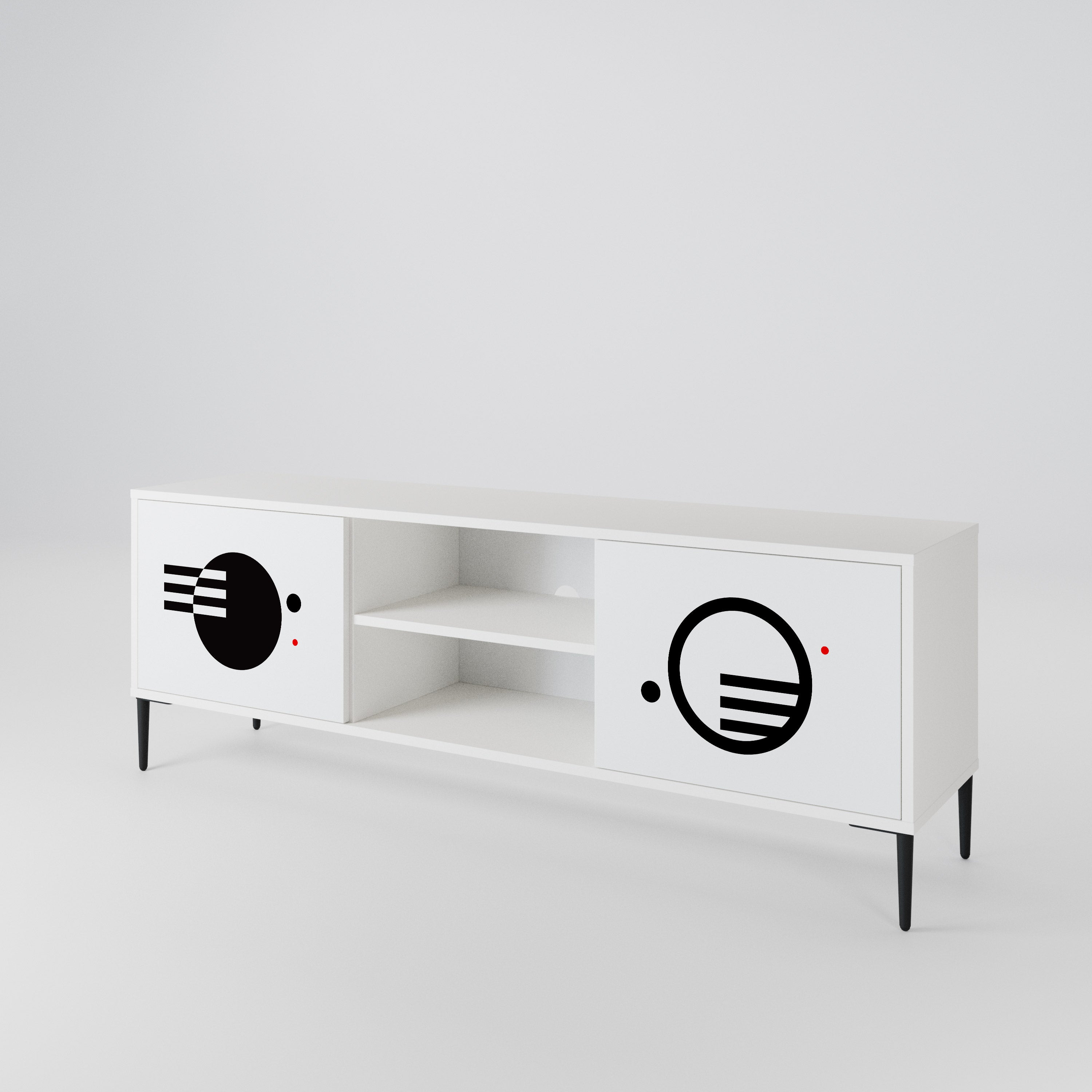 BLACK AND WHITE COMBINATION 2-türiges TV-Lowboard
