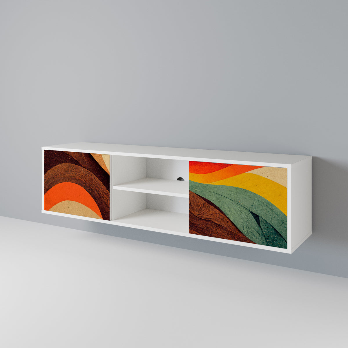 COLORFUL STRANDS 2-Door TV Cabinet