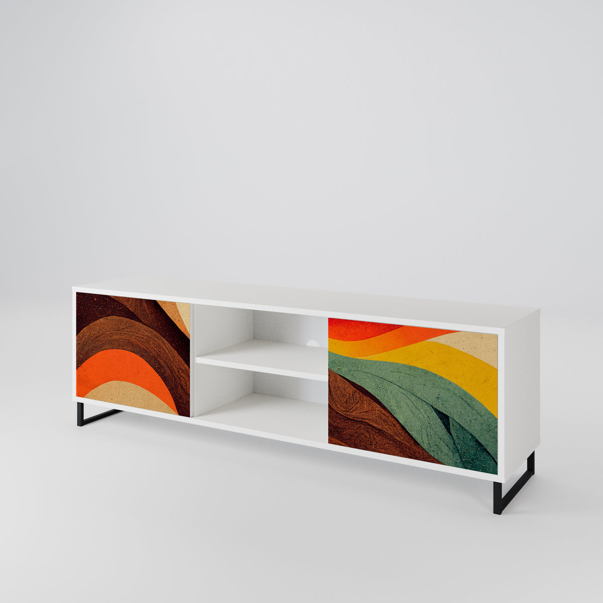 COLORFUL STRANDS 2-Door TV Cabinet