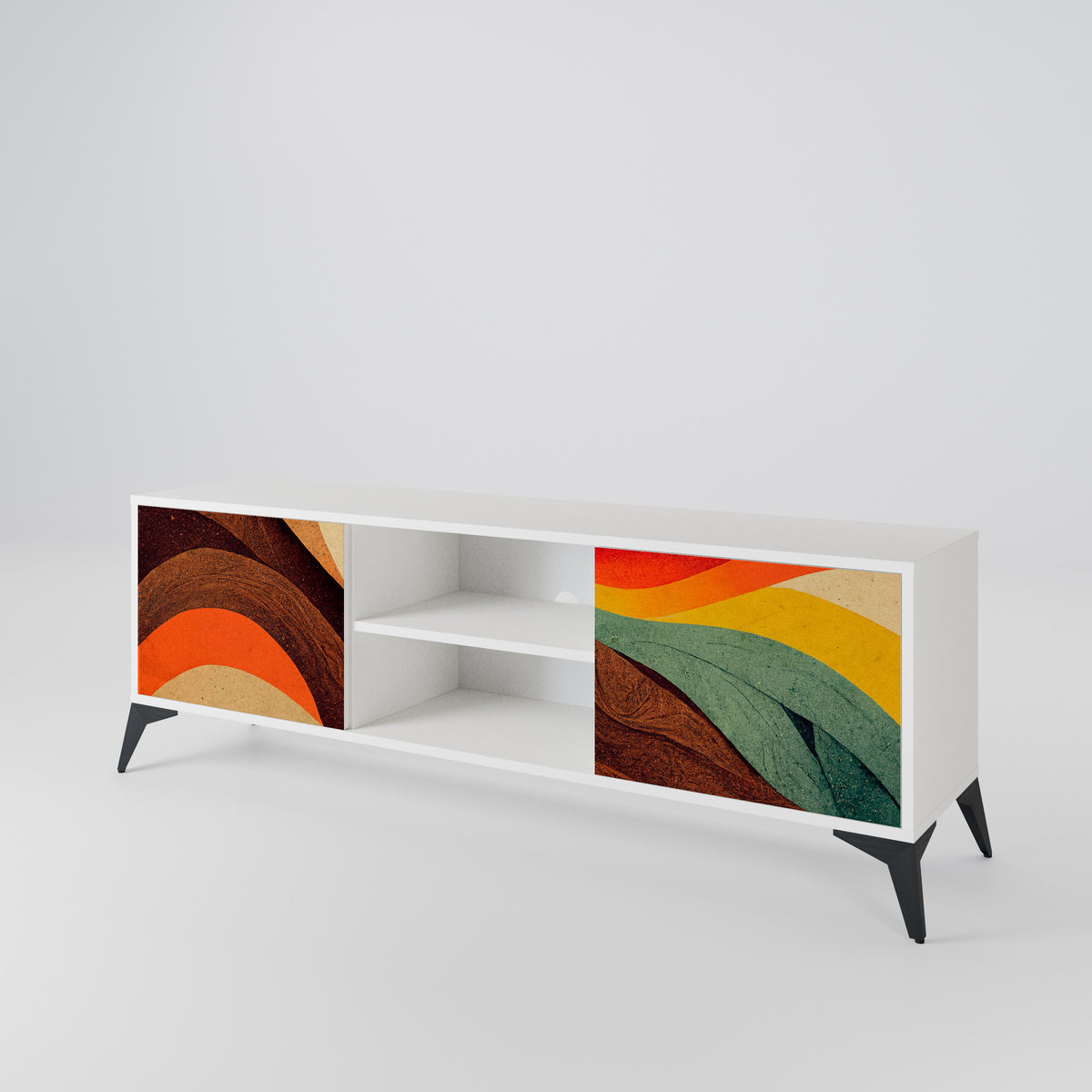 COLORFUL STRANDS 2-Door TV Cabinet