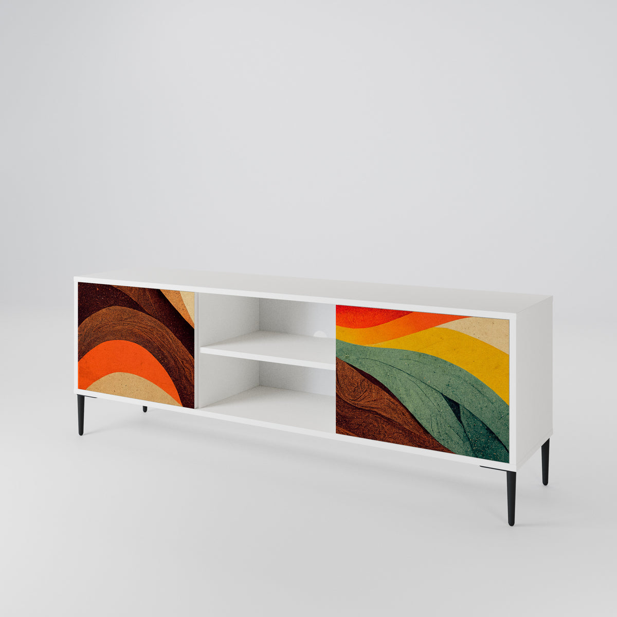 COLORFUL STRANDS 2-Door TV Cabinet