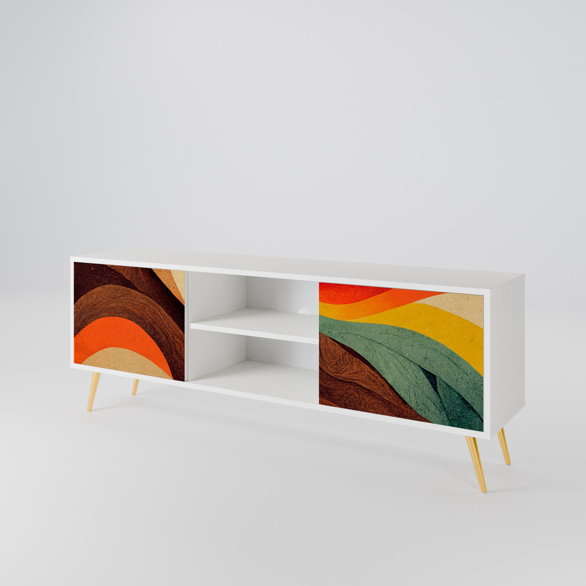 COLORFUL STRANDS 2-Door TV Cabinet