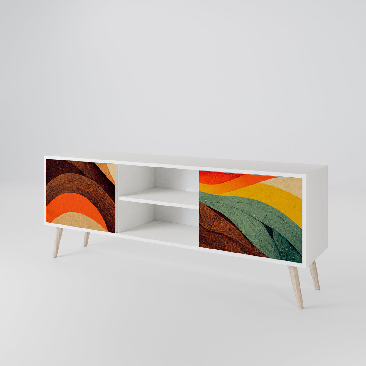 COLORFUL STRANDS 2-Door TV Cabinet
