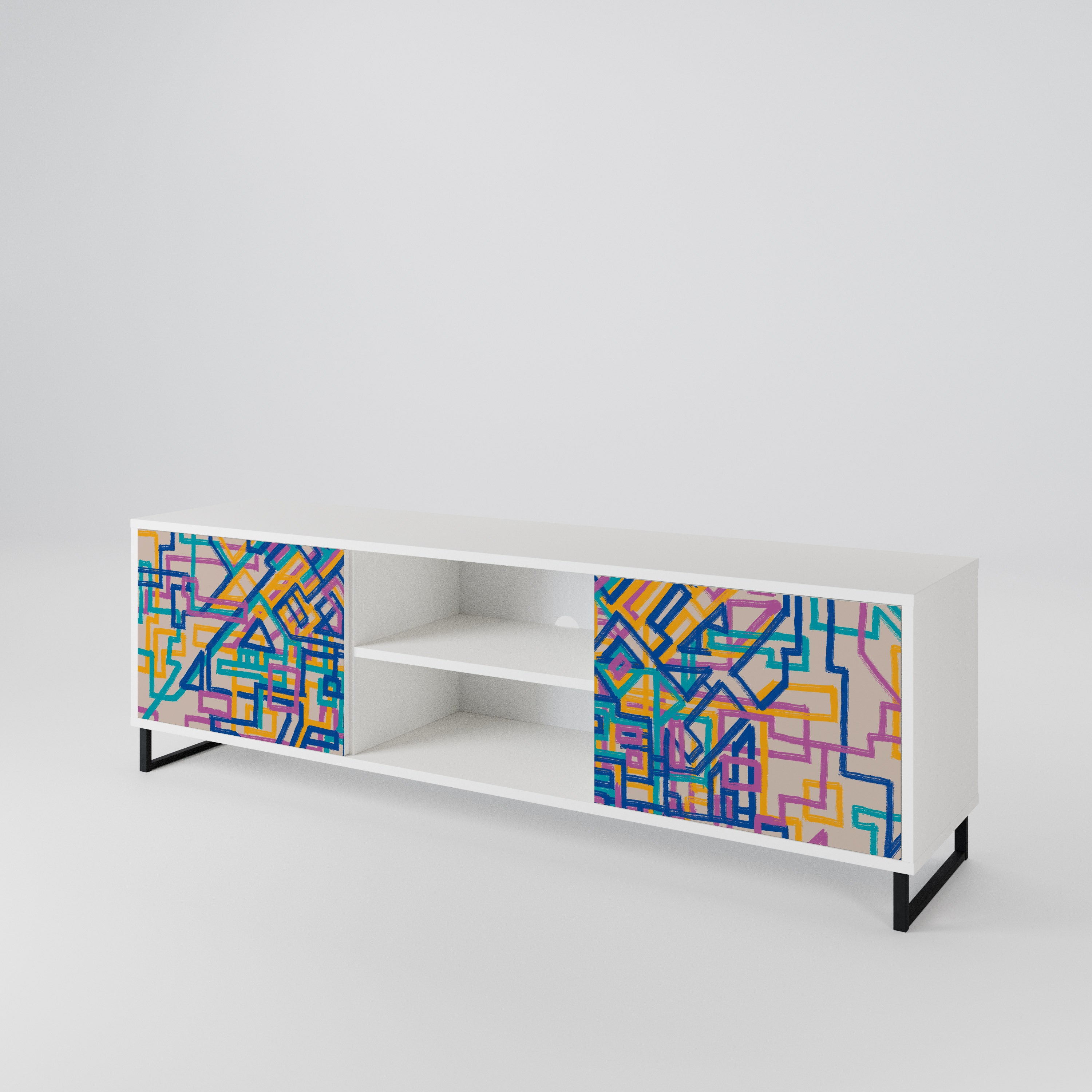 MEMORIES MAP 2-Door TV Cabinet