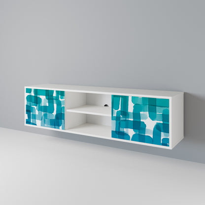 TURQUOISE RECTANGLES 2-türiges TV-Lowboard