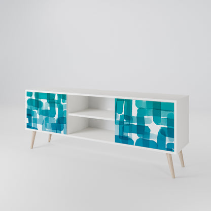 TURQUOISE RECTANGLES 2-türiges TV-Lowboard