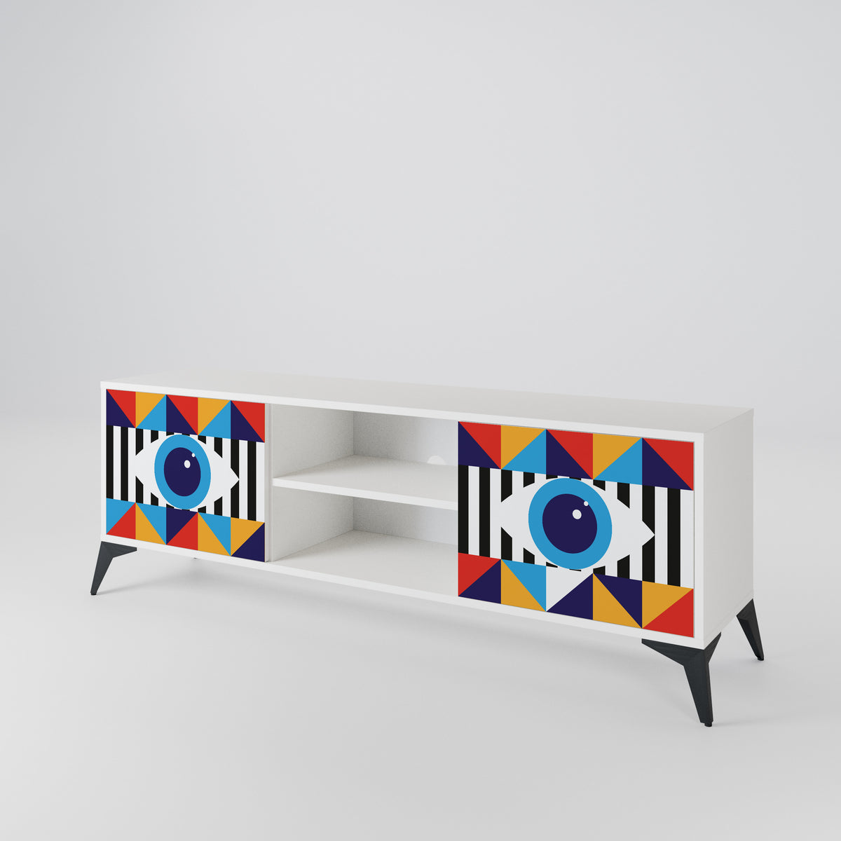 ABSTRACTION AND GEOMETRY 2-türiges TV-Lowboard