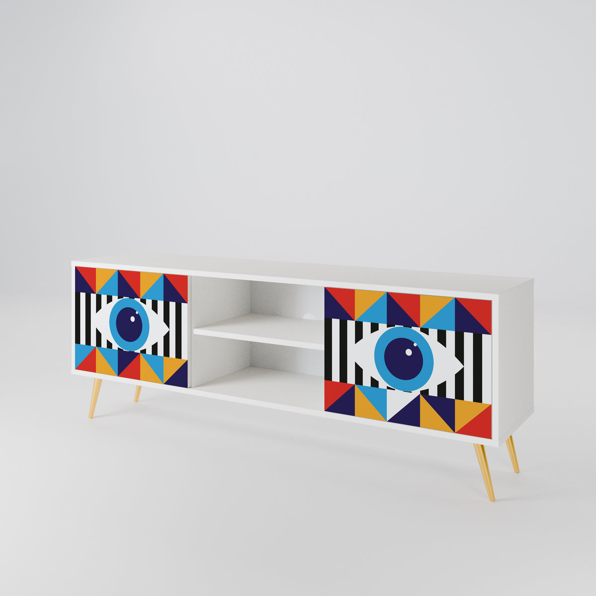 ABSTRACTION AND GEOMETRY 2-türiges TV-Lowboard