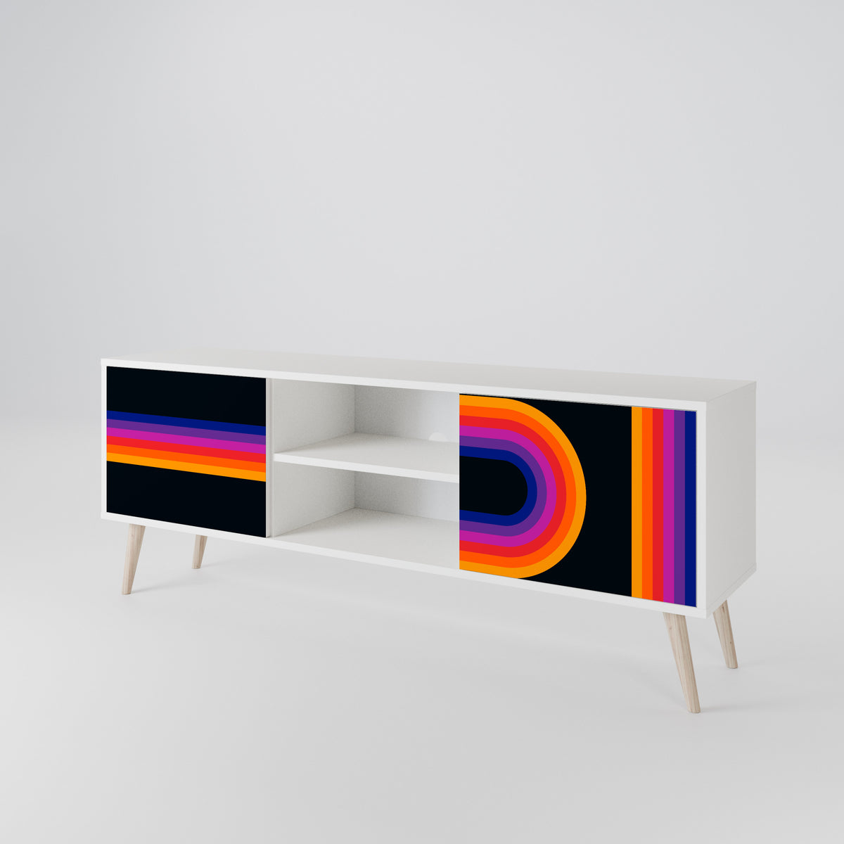 BLINDED BY THE LIGHTS 2-Door TV Cabinet
