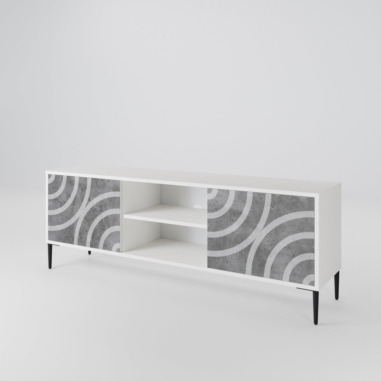 CIRCLE CONCRETE 2-türiges TV-Lowboard