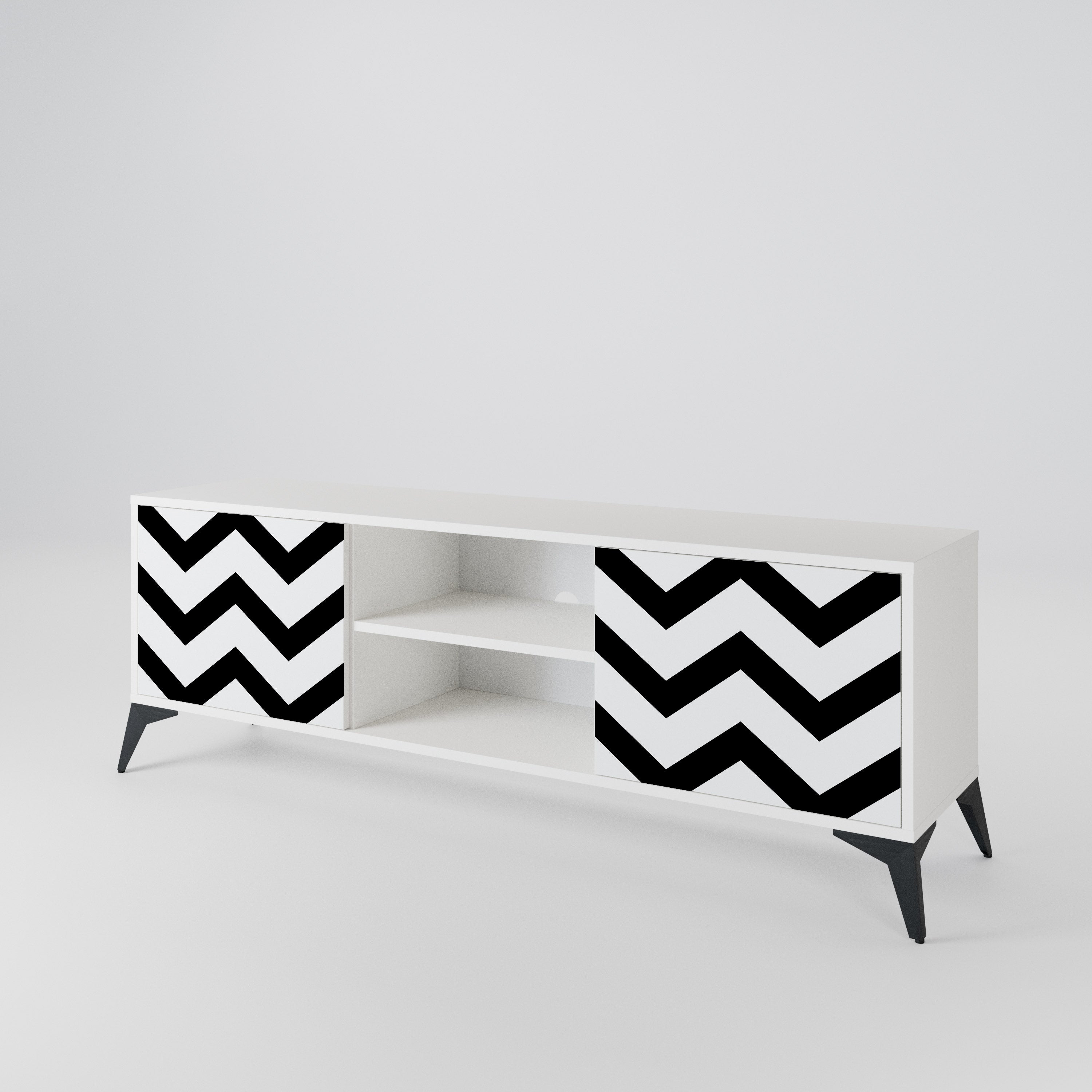 CLASSIC ZIG ZAG 2-Door TV Cabinet