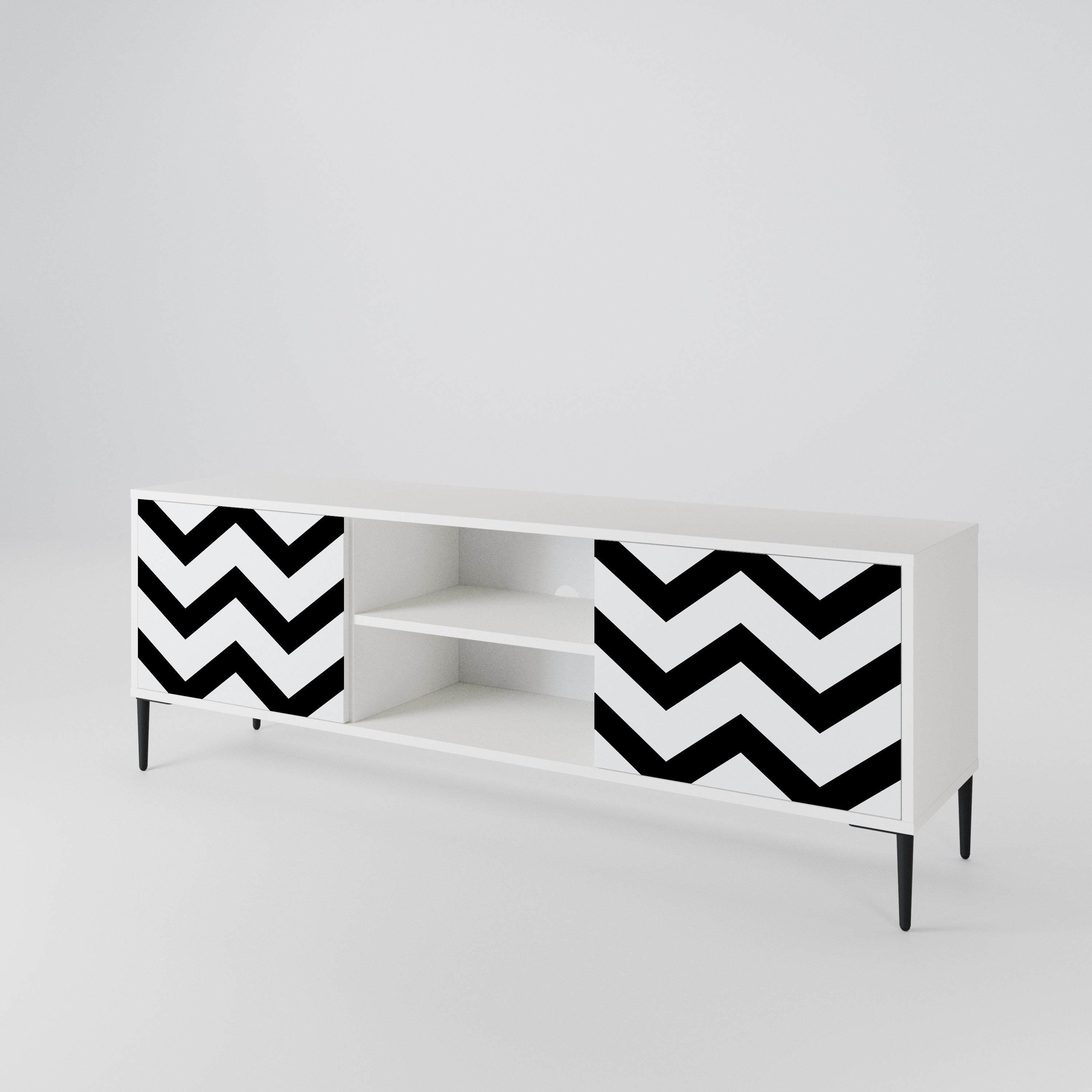 CLASSIC ZIG ZAG 2-Door TV Cabinet