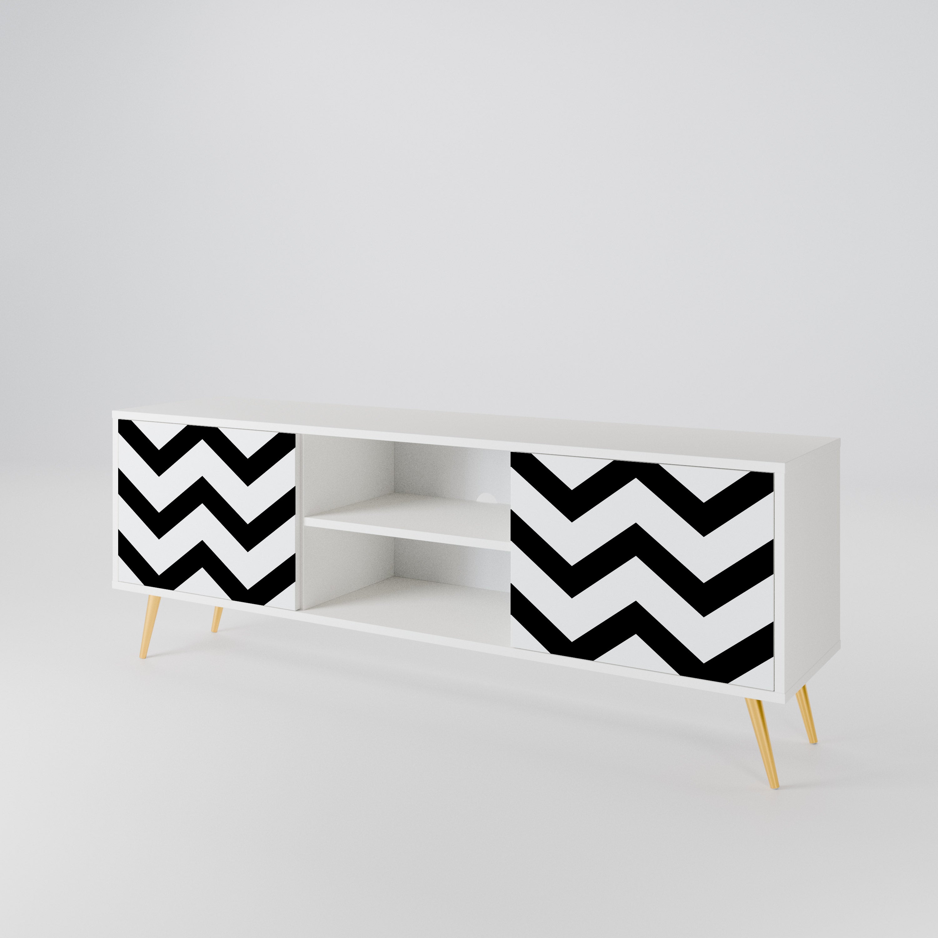 CLASSIC ZIG ZAG 2-Door TV Cabinet