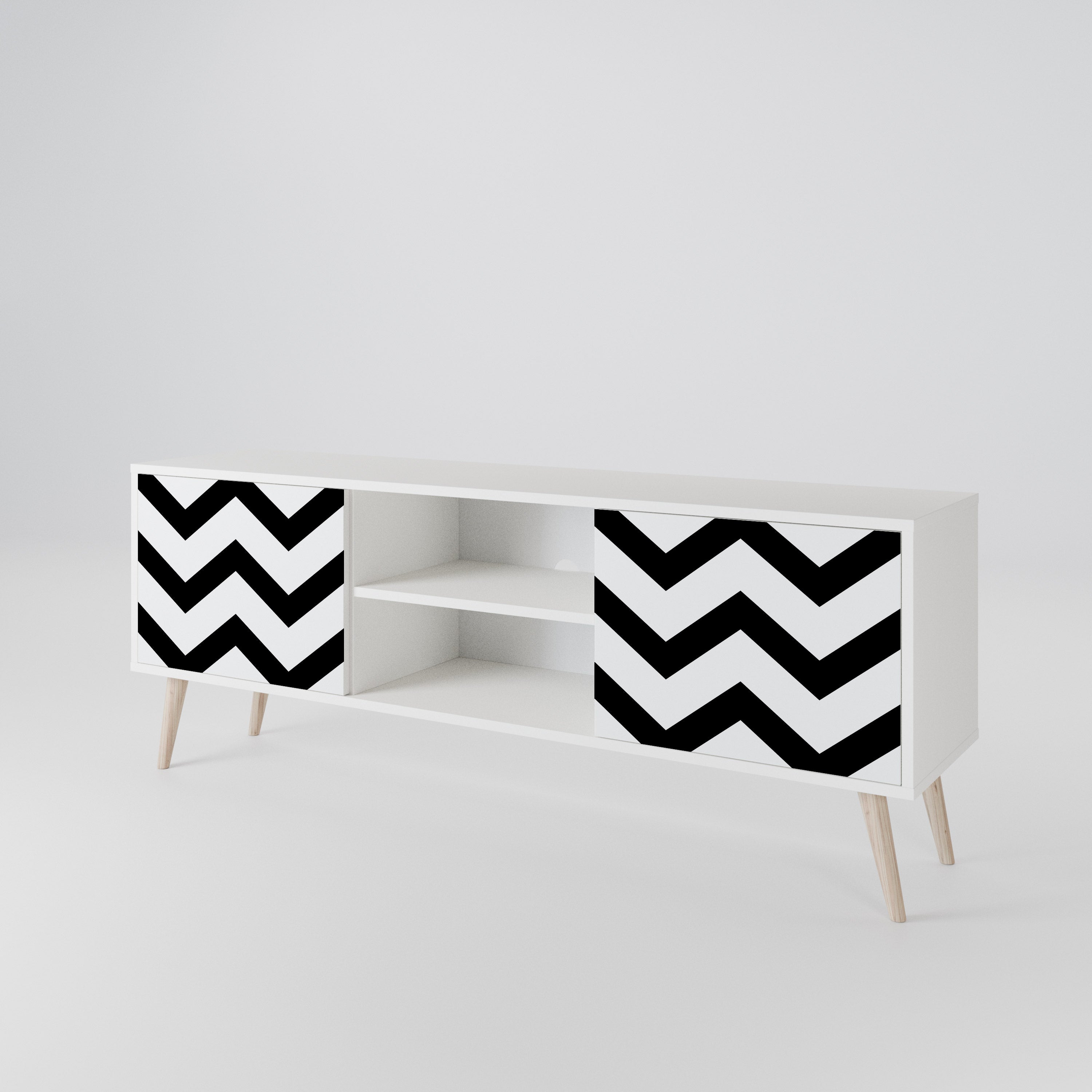 CLASSIC ZIG ZAG 2-Door TV Cabinet