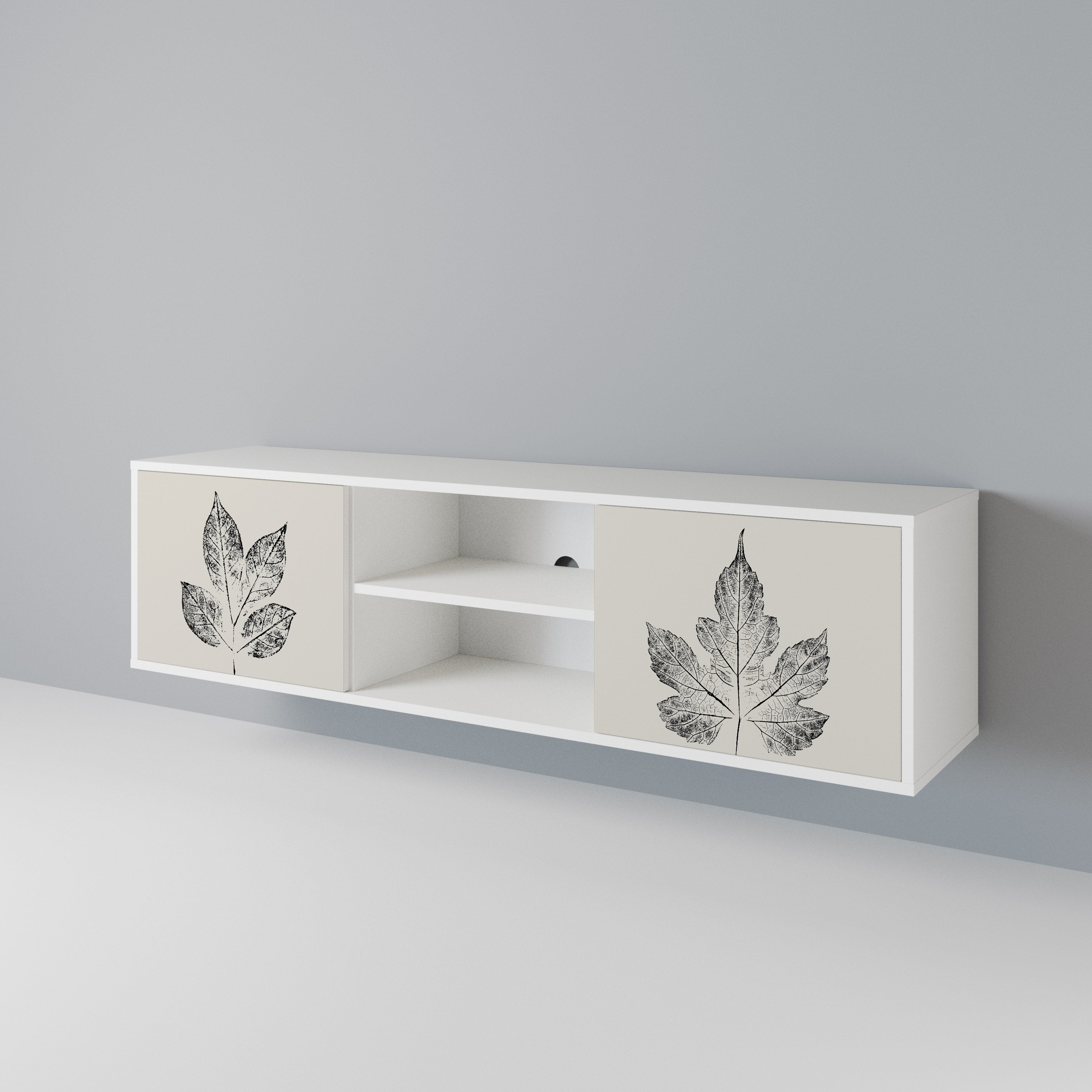 LEAFY STAMPS 2-Door TV Cabinet