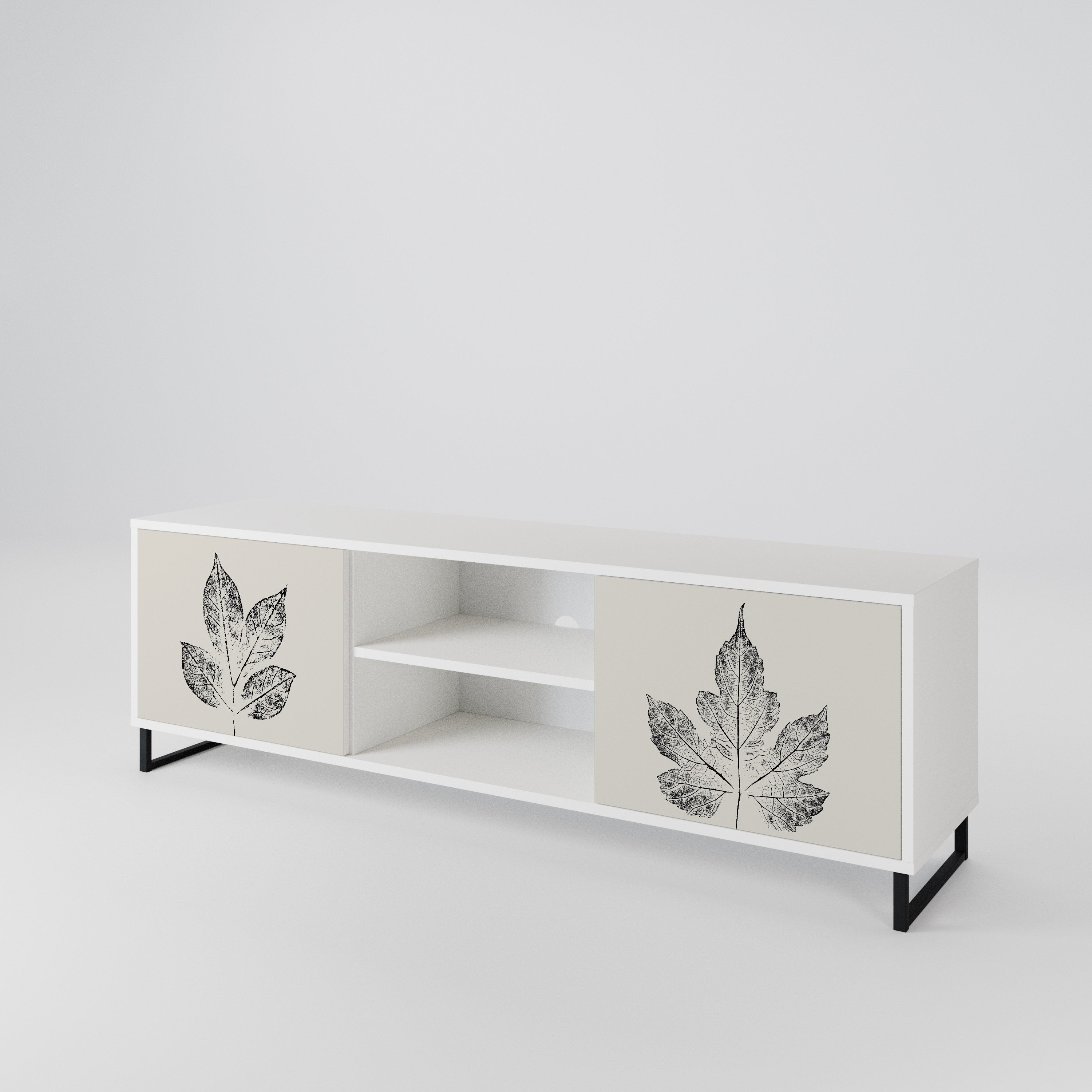 LEAFY STAMPS 2-Door TV Cabinet