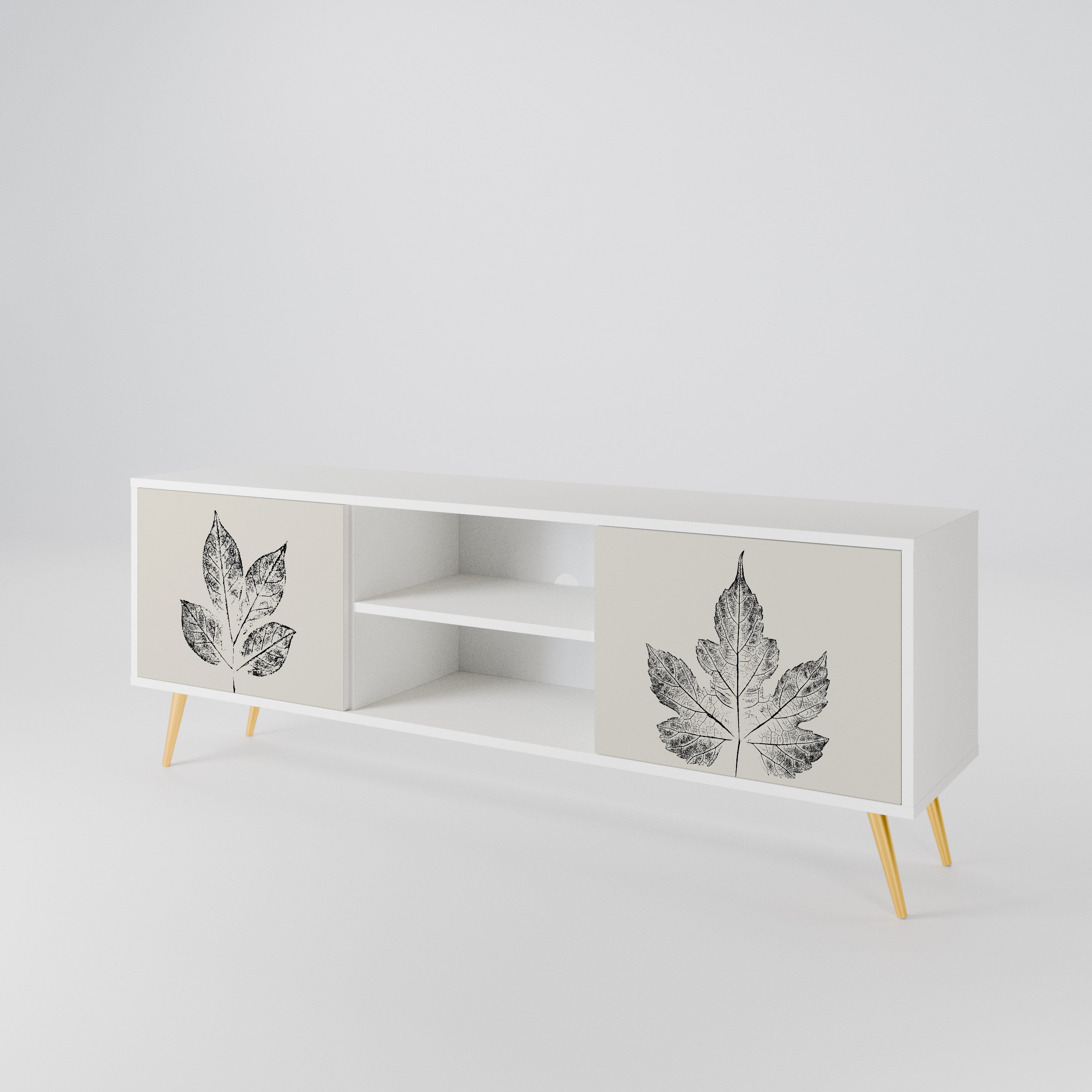 LEAFY STAMPS 2-Door TV Cabinet