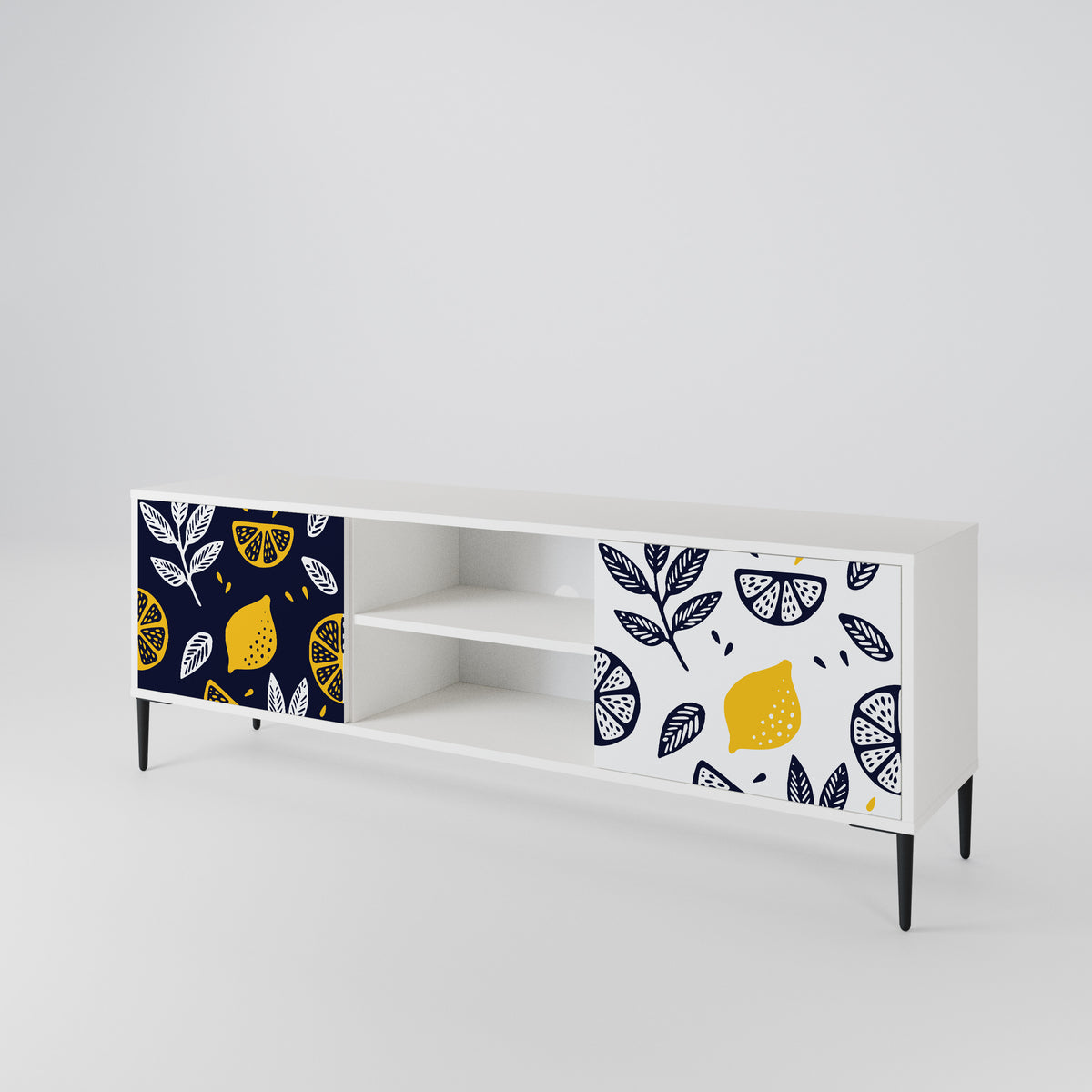 CITRUS BLACK AND WHITE 2-türiges TV-Lowboard