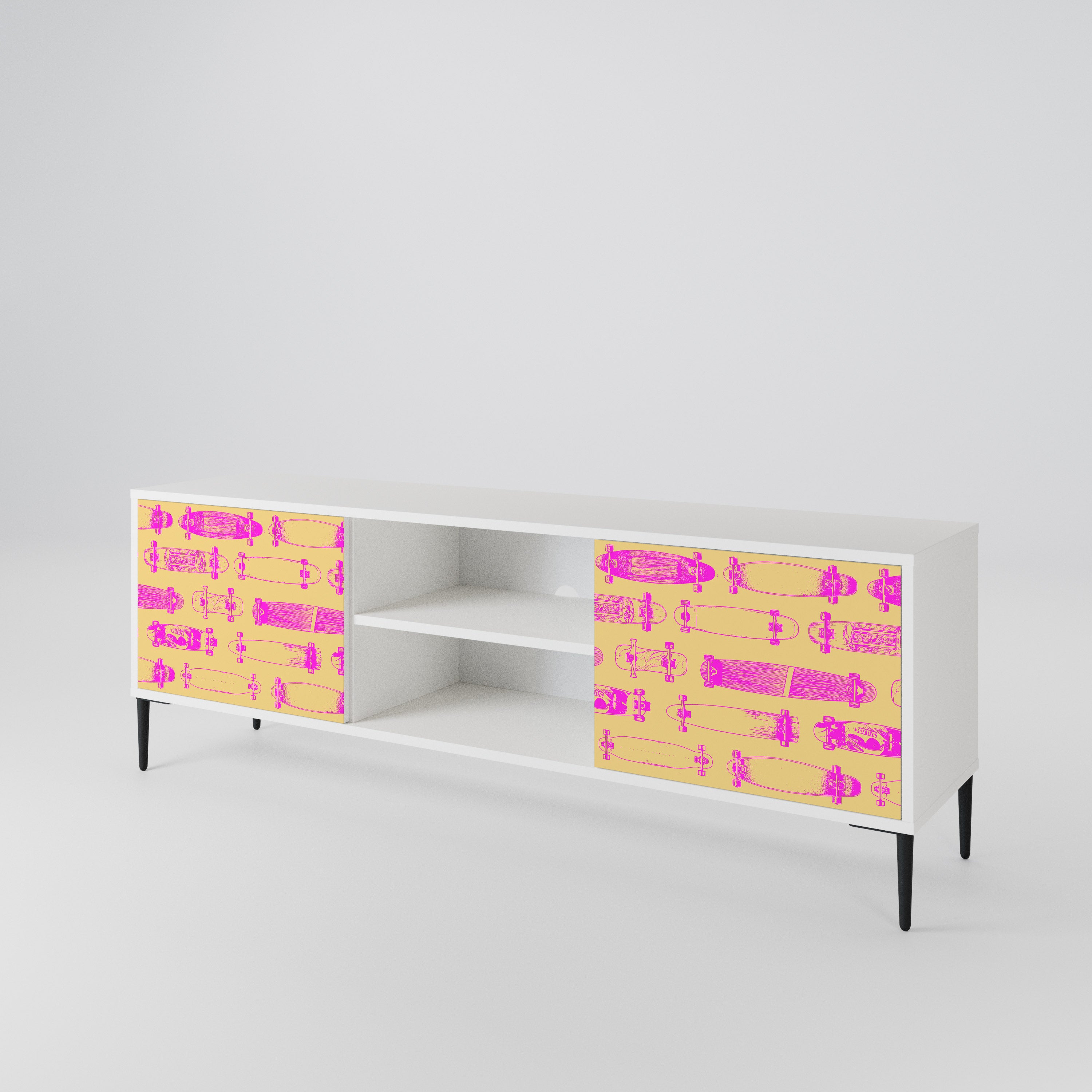 SKATEBOARD ARTISTRY 2-Door TV Cabinet