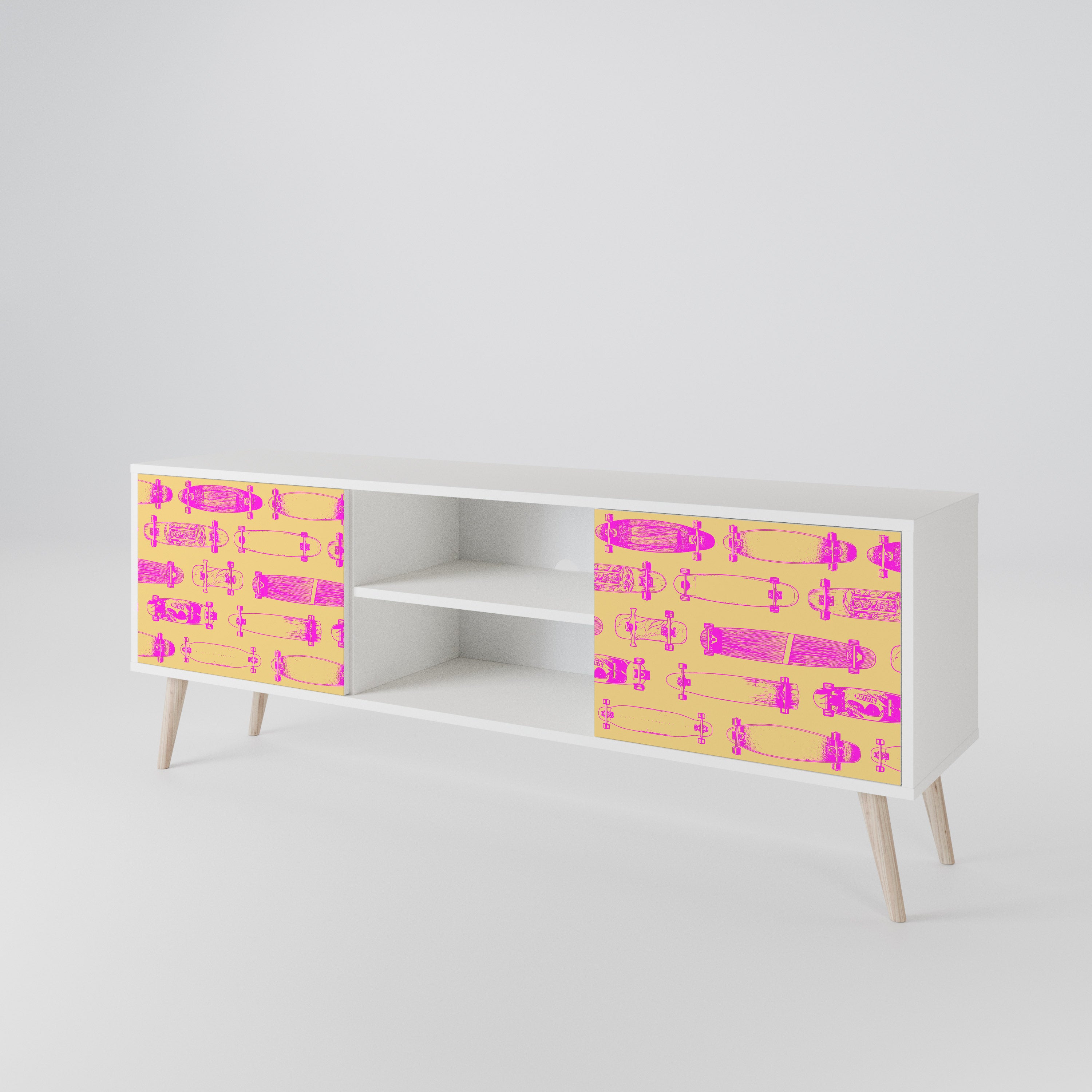 SKATEBOARD ARTISTRY 2-Door TV Cabinet