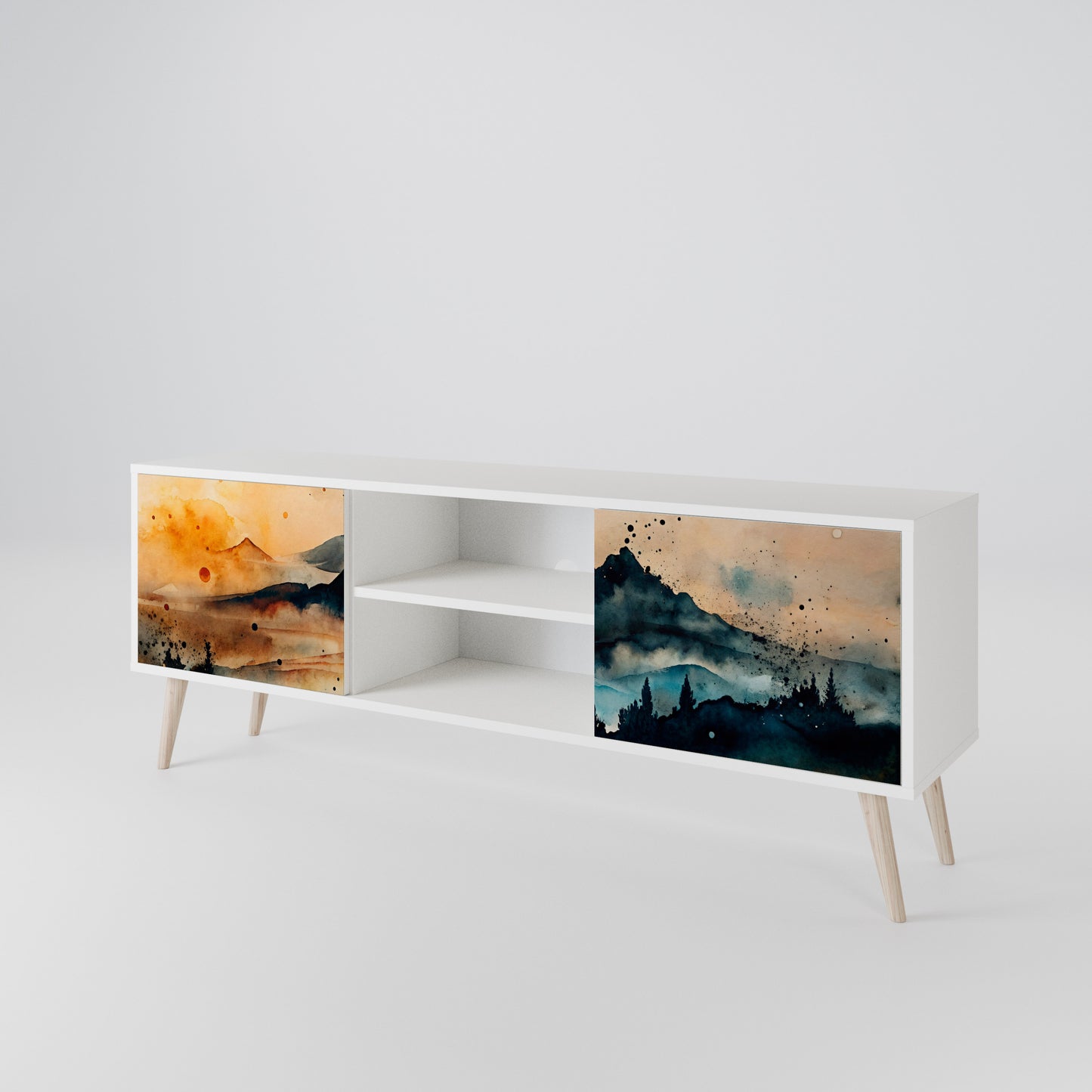 OMINOUS MOUNTAINS 2-türiges TV-Lowboard