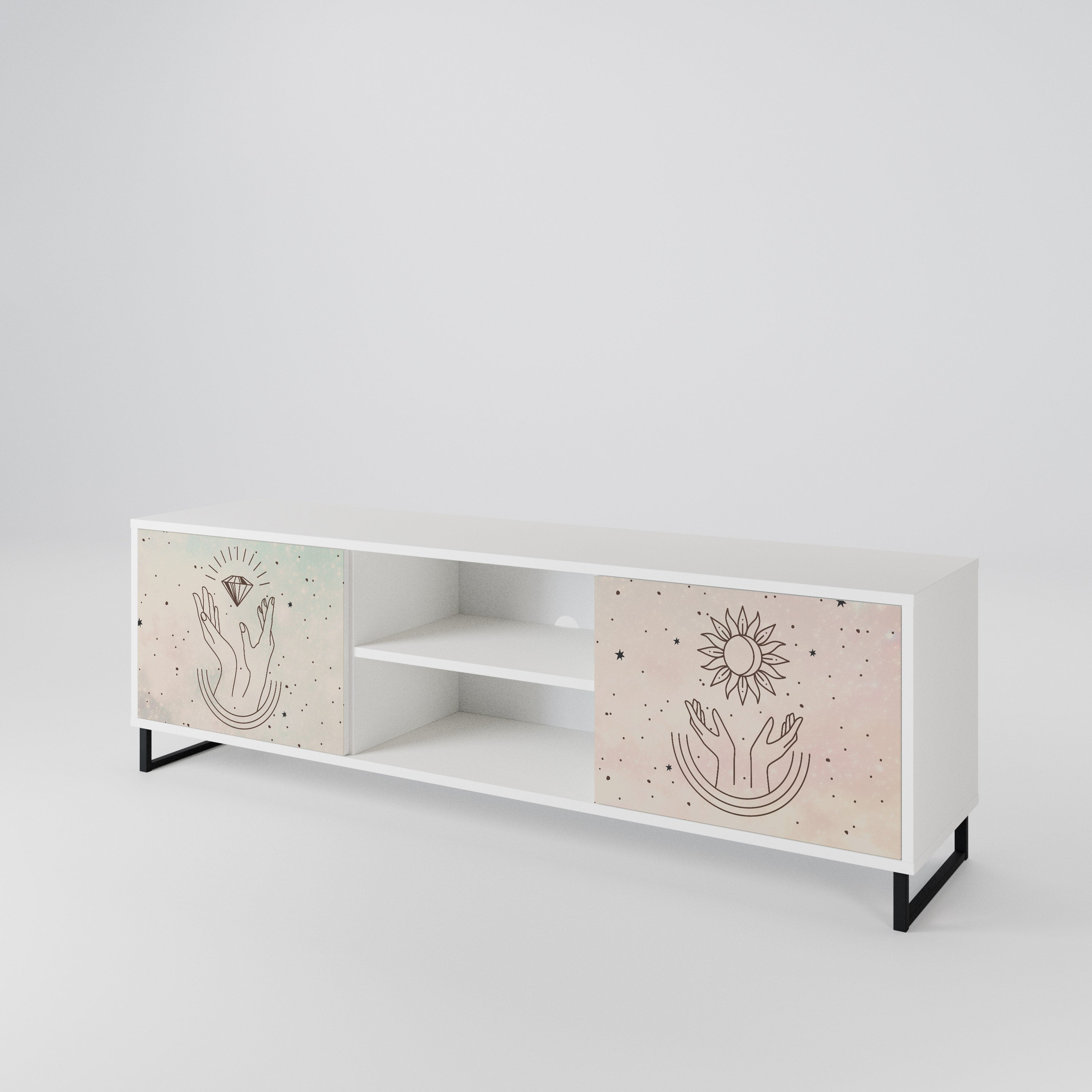 DELICATE BEAUTY 2-türiges TV-Lowboard