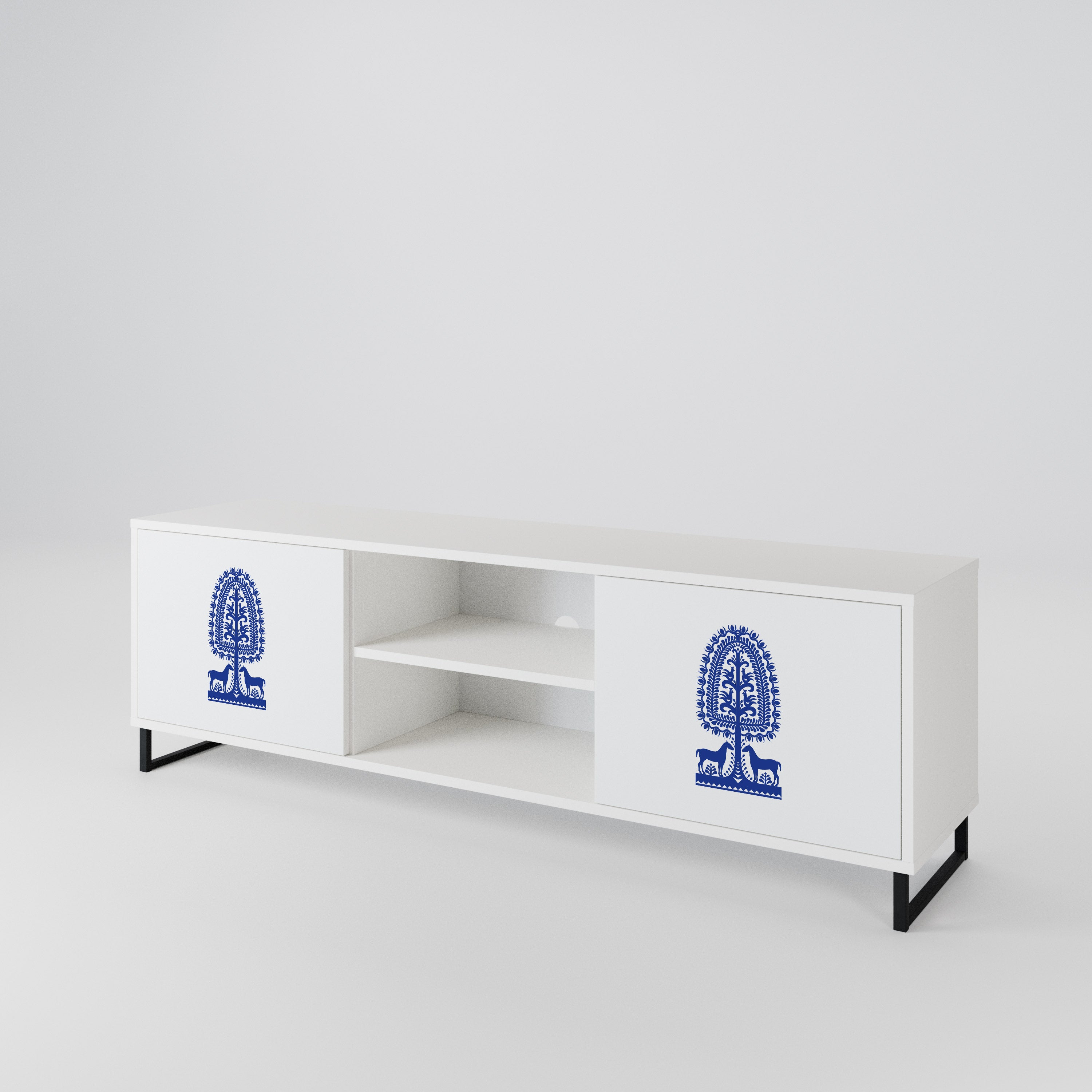 POLISH FOLK ART 2-türiges TV-Lowboard