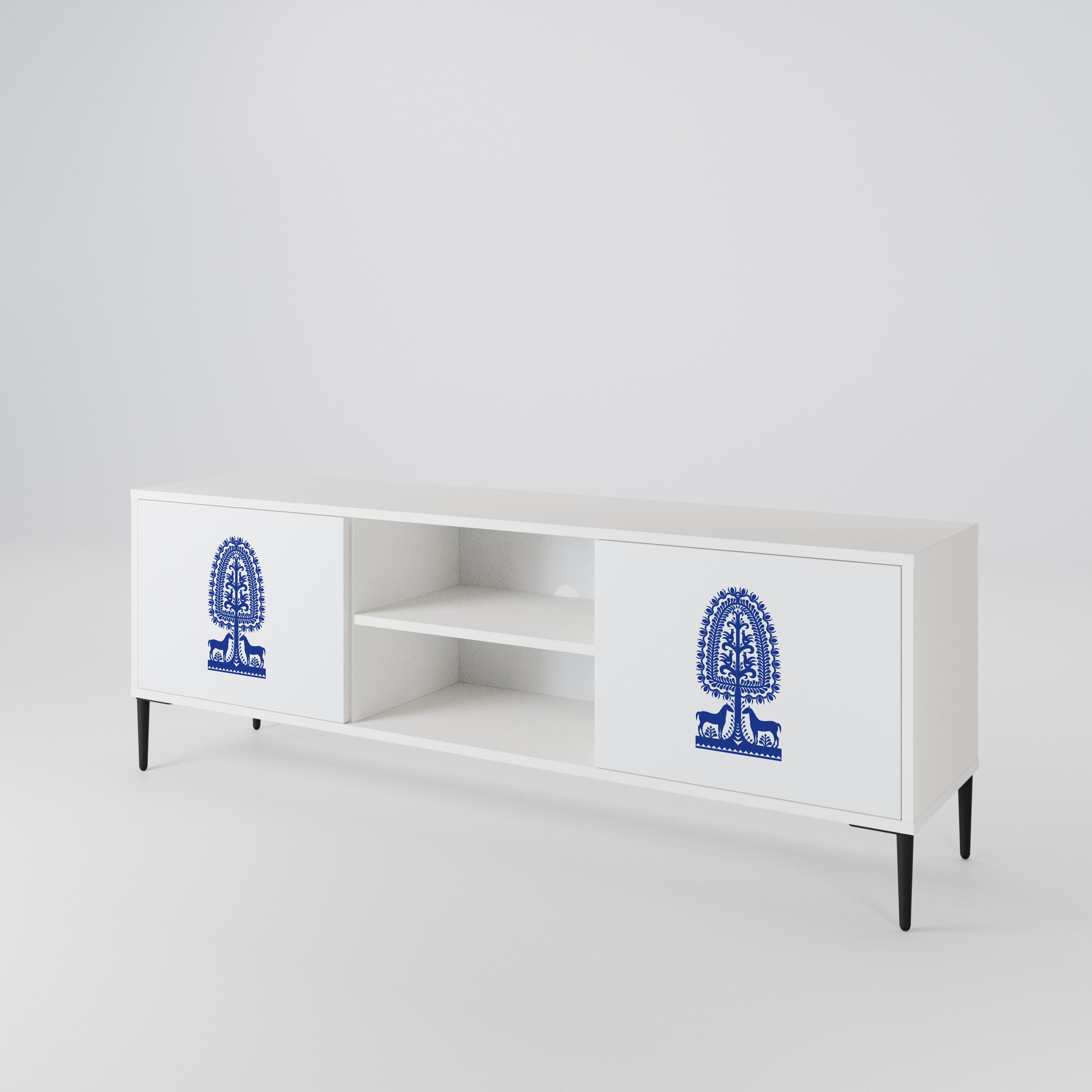 POLISH FOLK ART 2-türiges TV-Lowboard