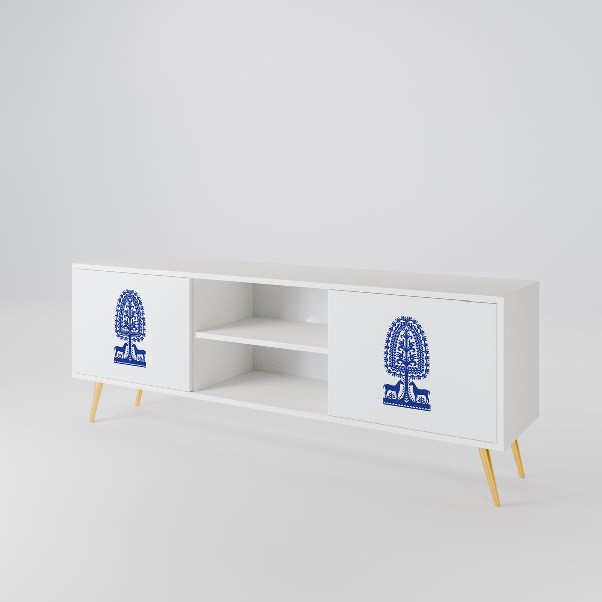 POLISH FOLK ART 2-türiges TV-Lowboard