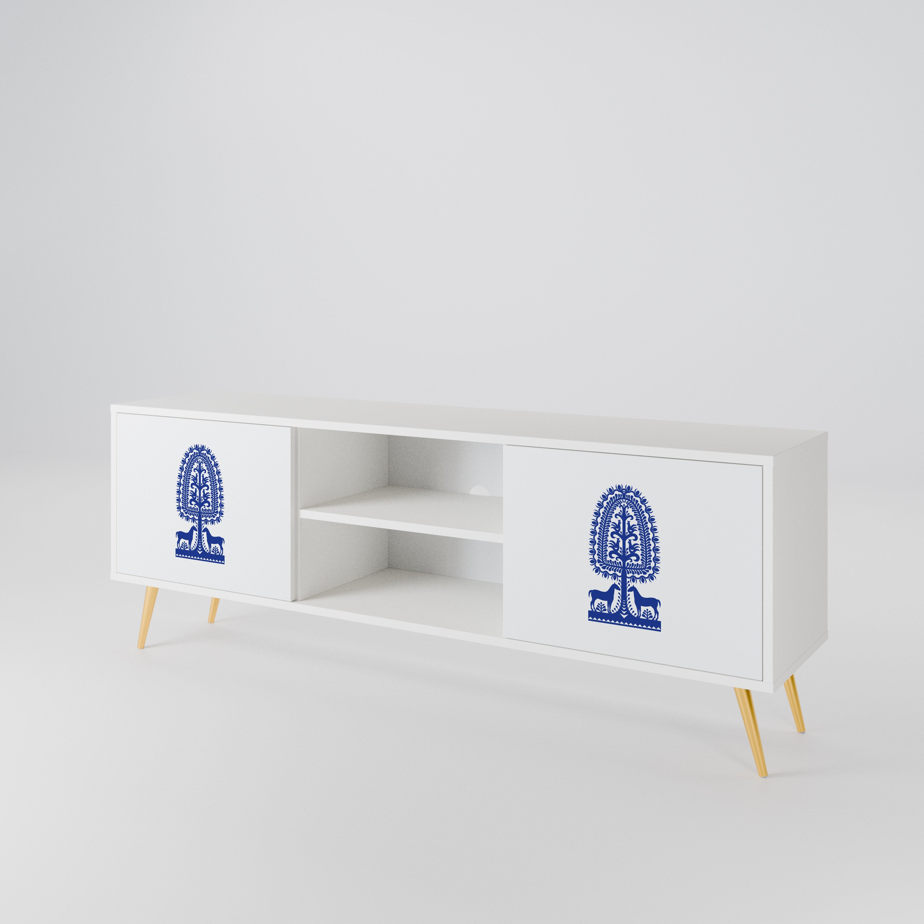 POLISH FOLK ART 2-türiges TV-Lowboard