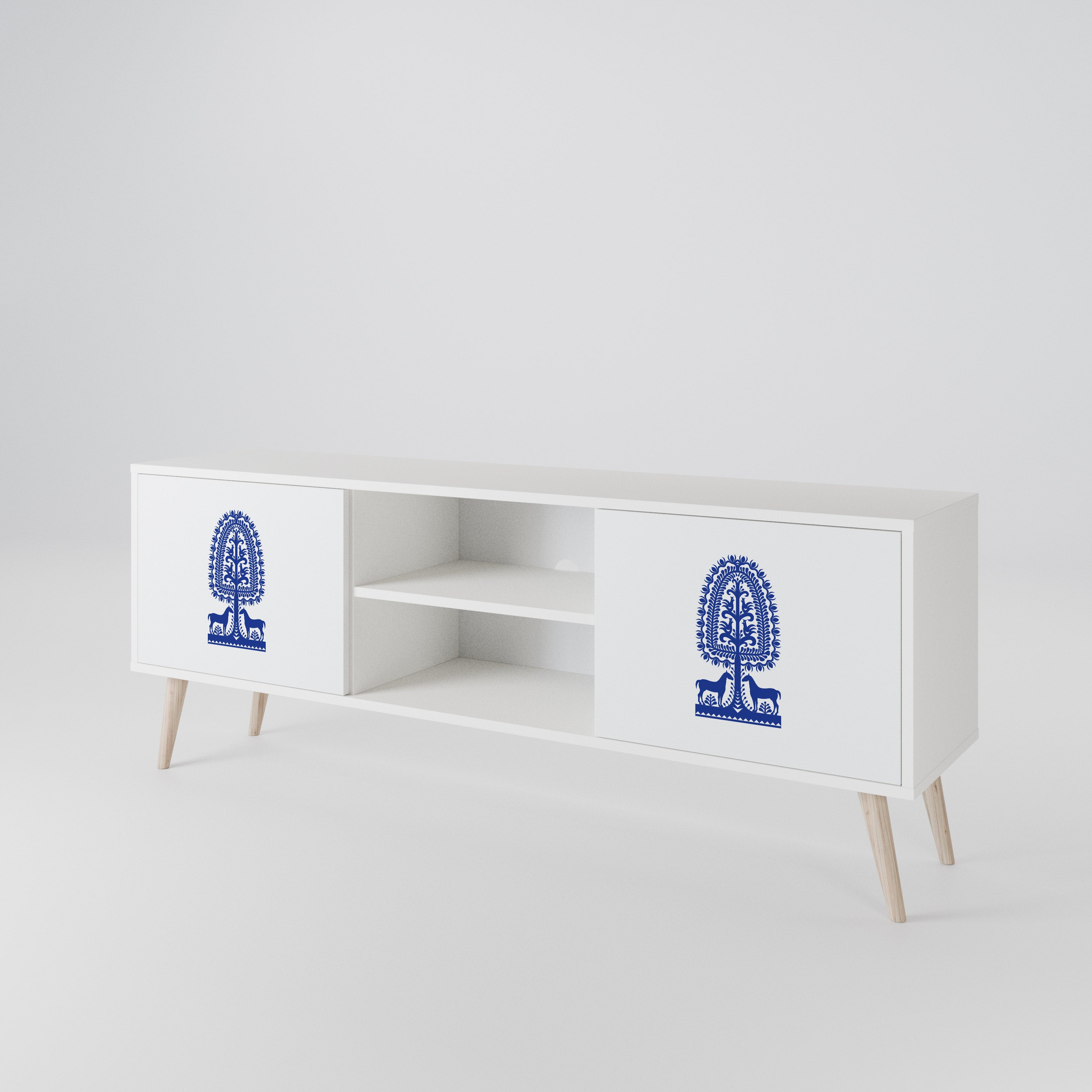 POLISH FOLK ART 2-türiges TV-Lowboard