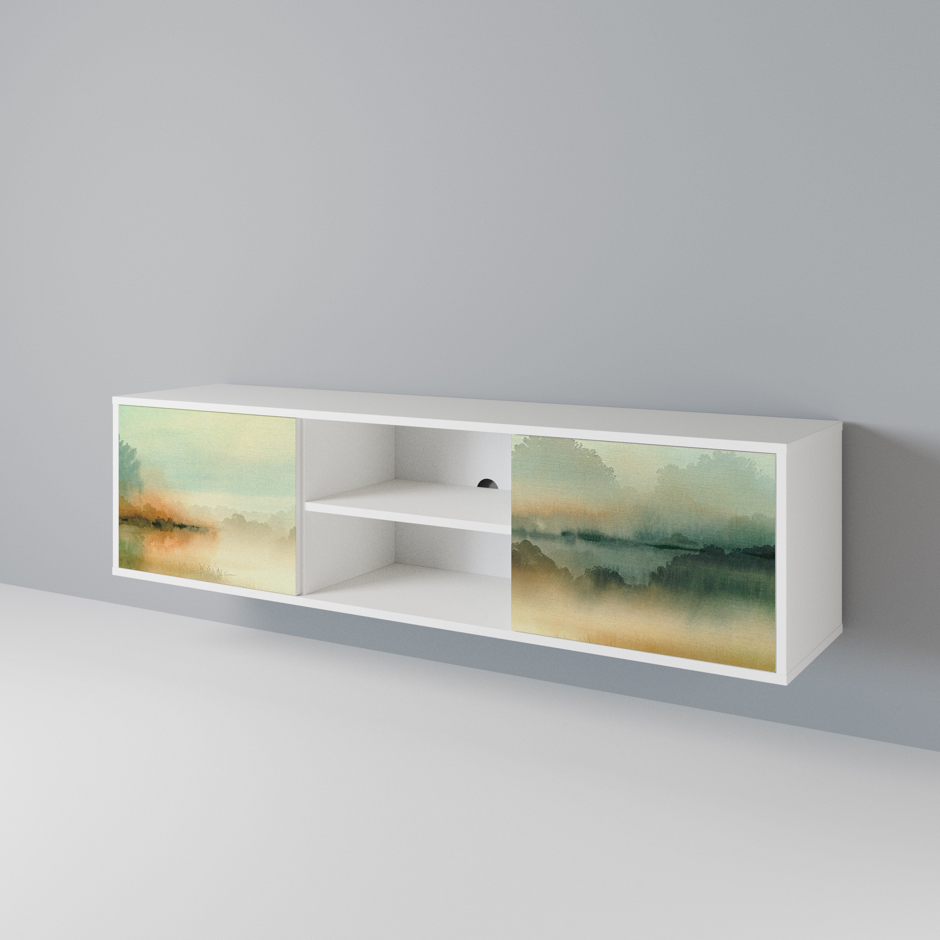 MORNING BY THE LAKE 2-Door TV Cabinet