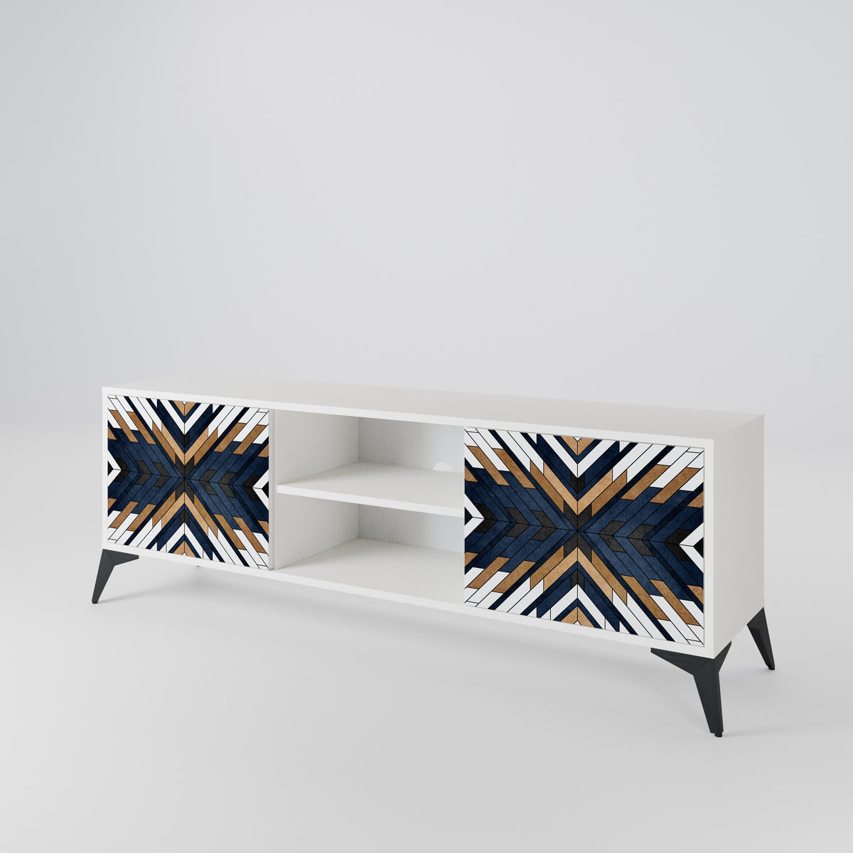 ARTFUL GEOMETRY 2-Door TV Cabinet