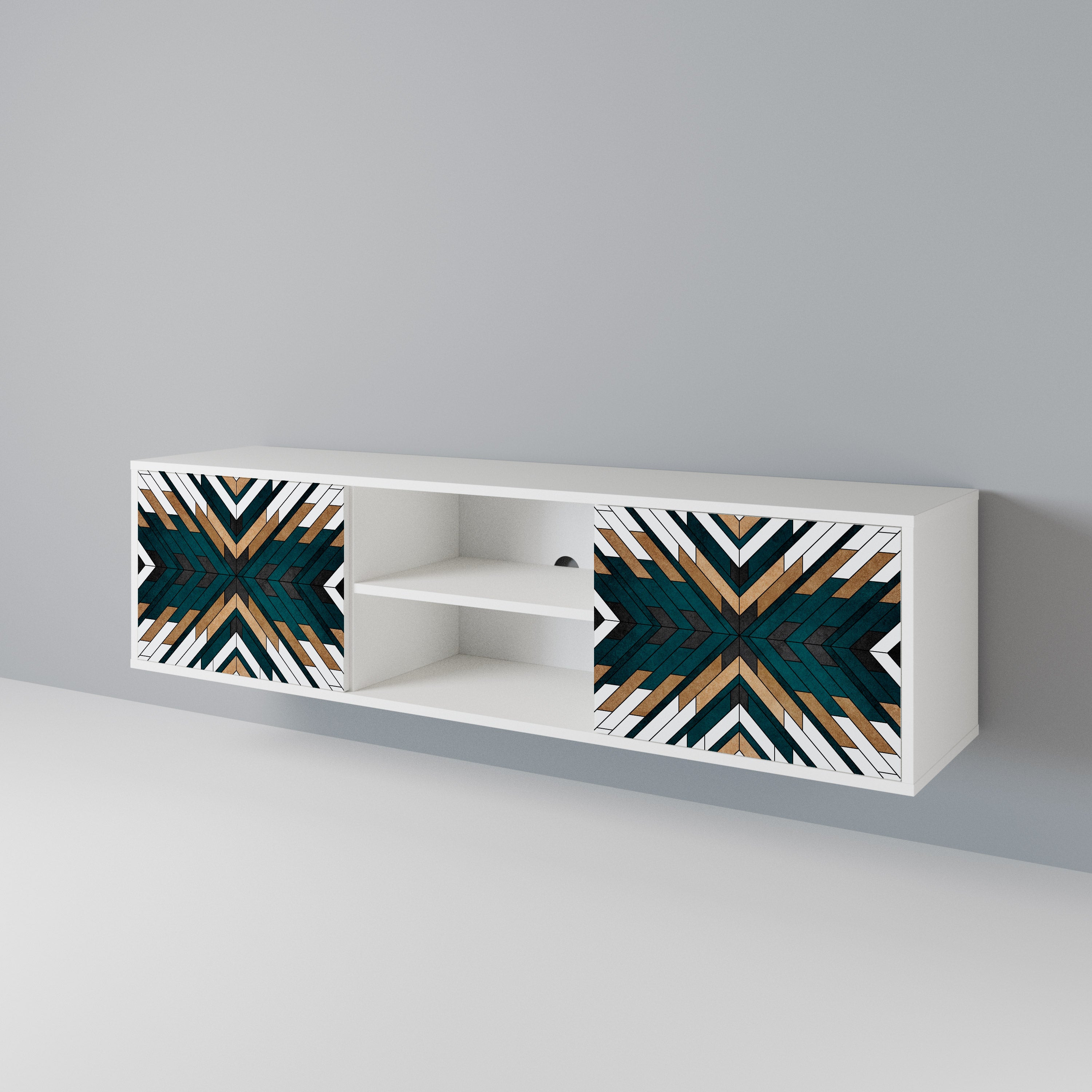 ARTISTIC GEOMETRY 2-Door TV Cabinet
