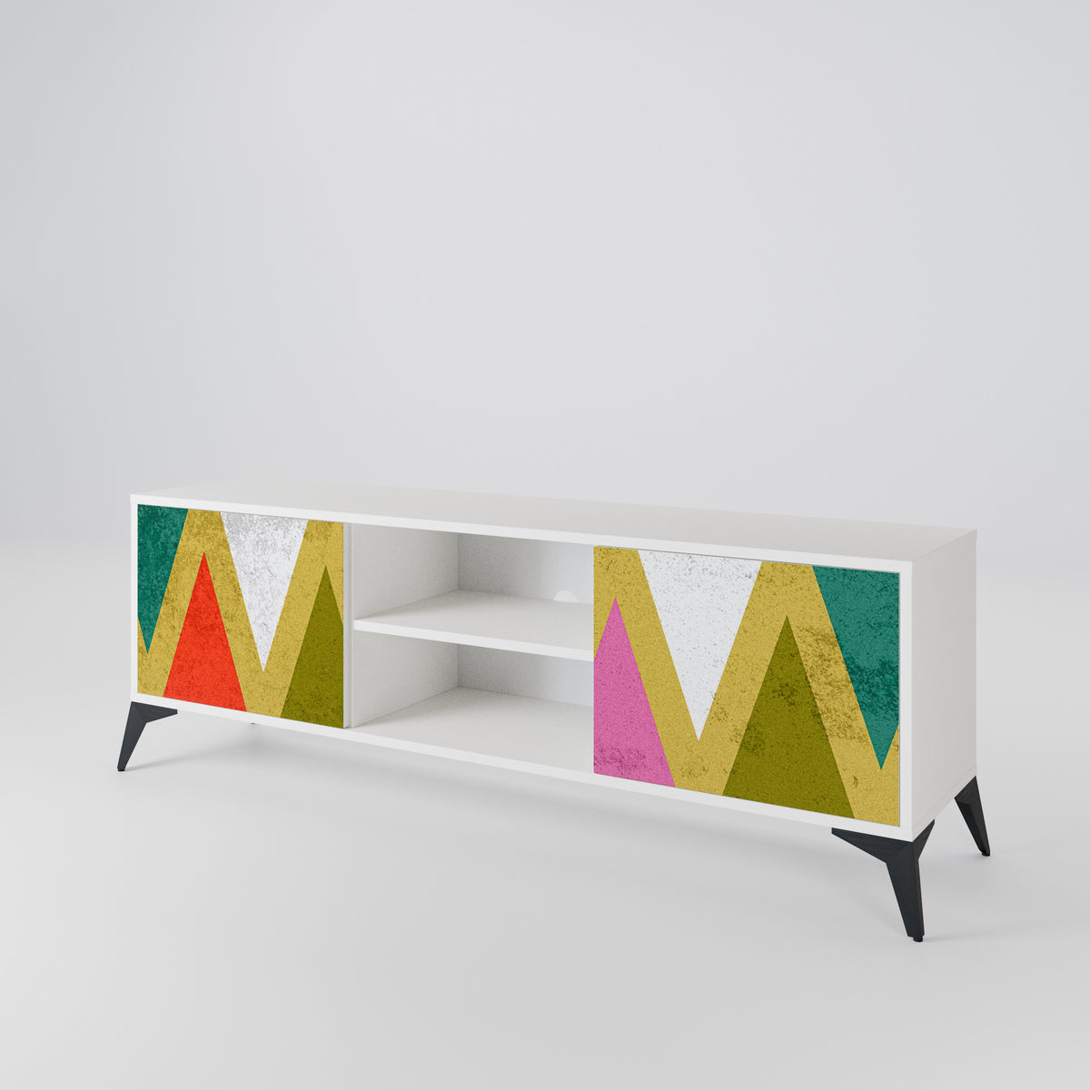 COLORFUL TRIANGLES 2-türiges TV-Lowboard