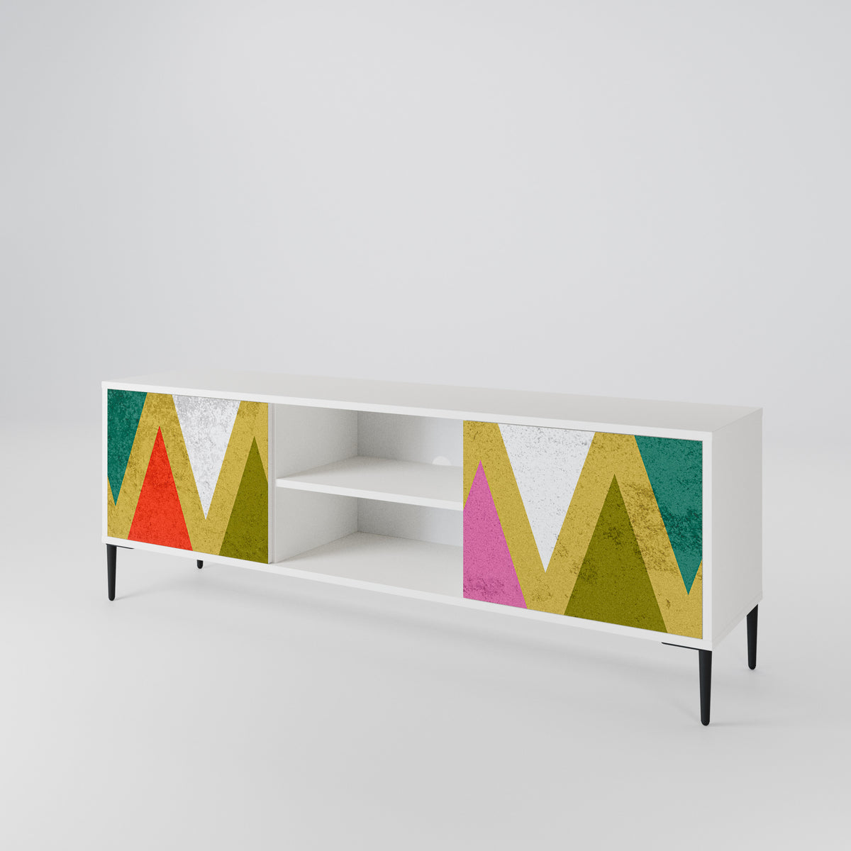 COLORFUL TRIANGLES 2-türiges TV-Lowboard