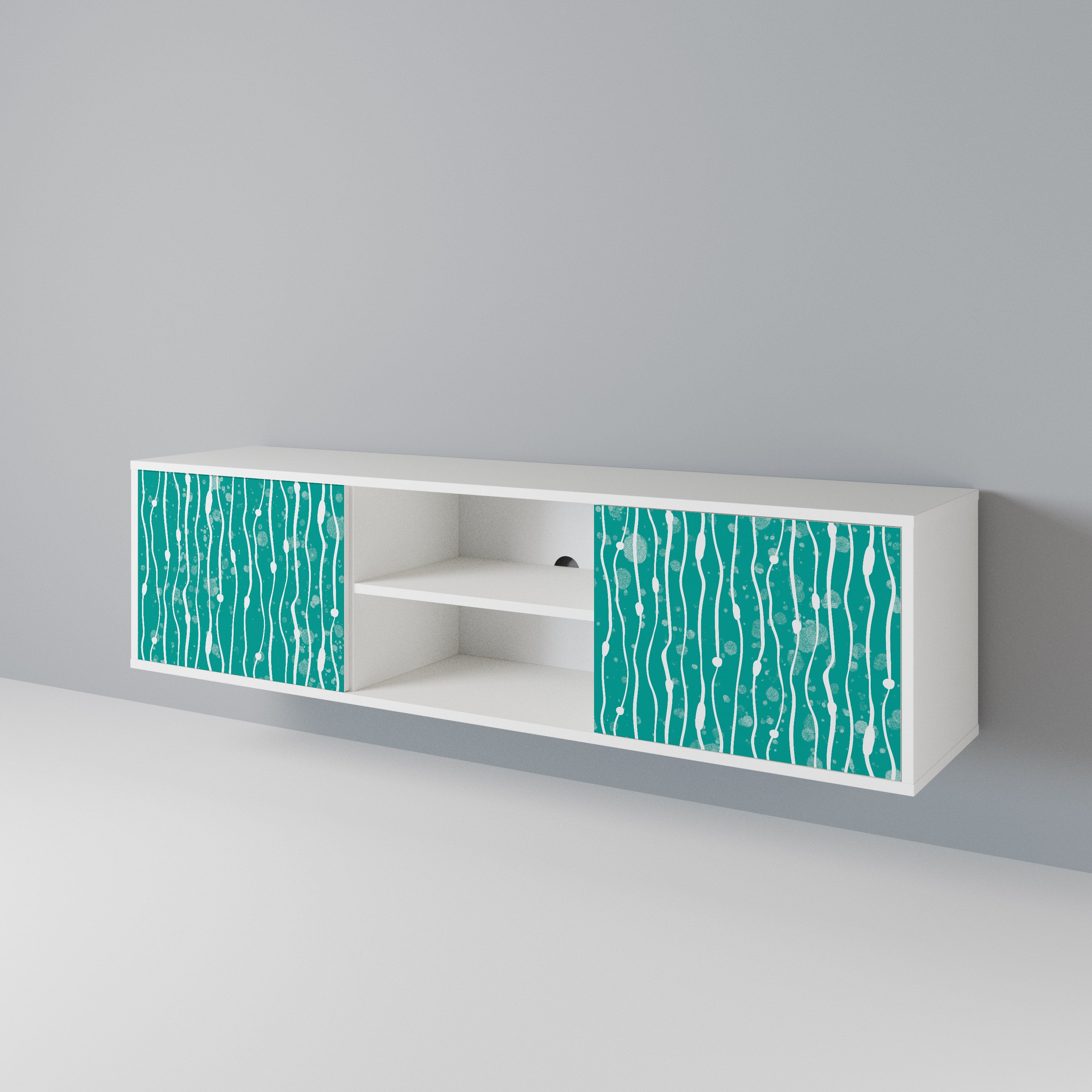 TURQUOISE RAIN 2-türiges TV-Lowboard