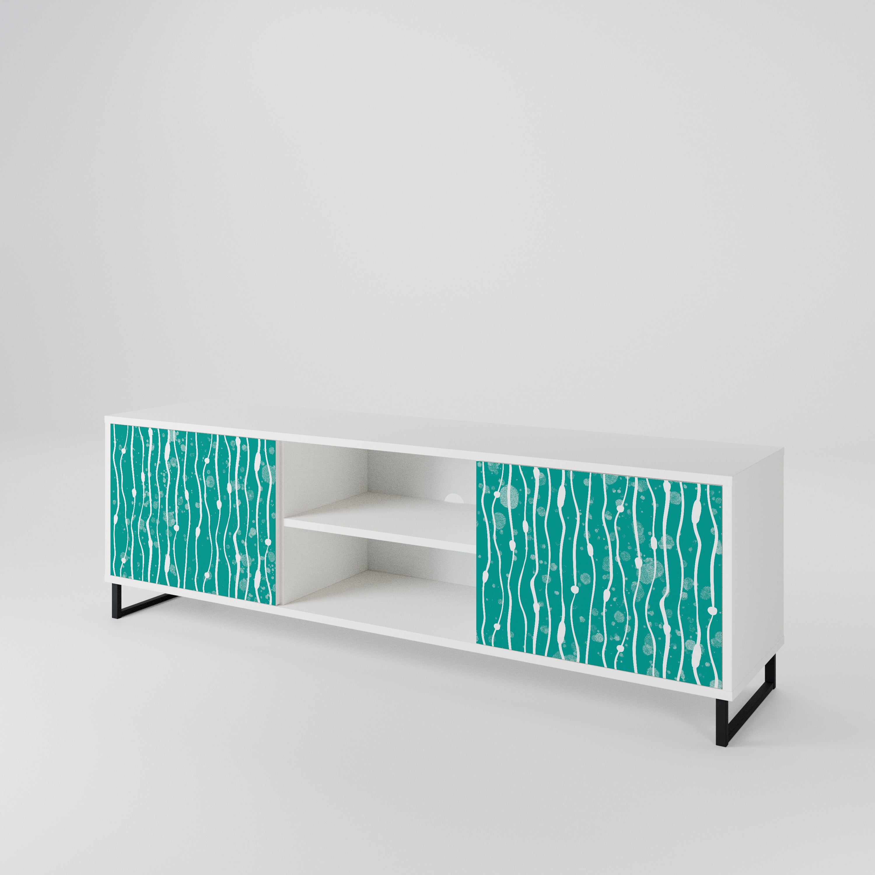TURQUOISE RAIN 2-türiges TV-Lowboard