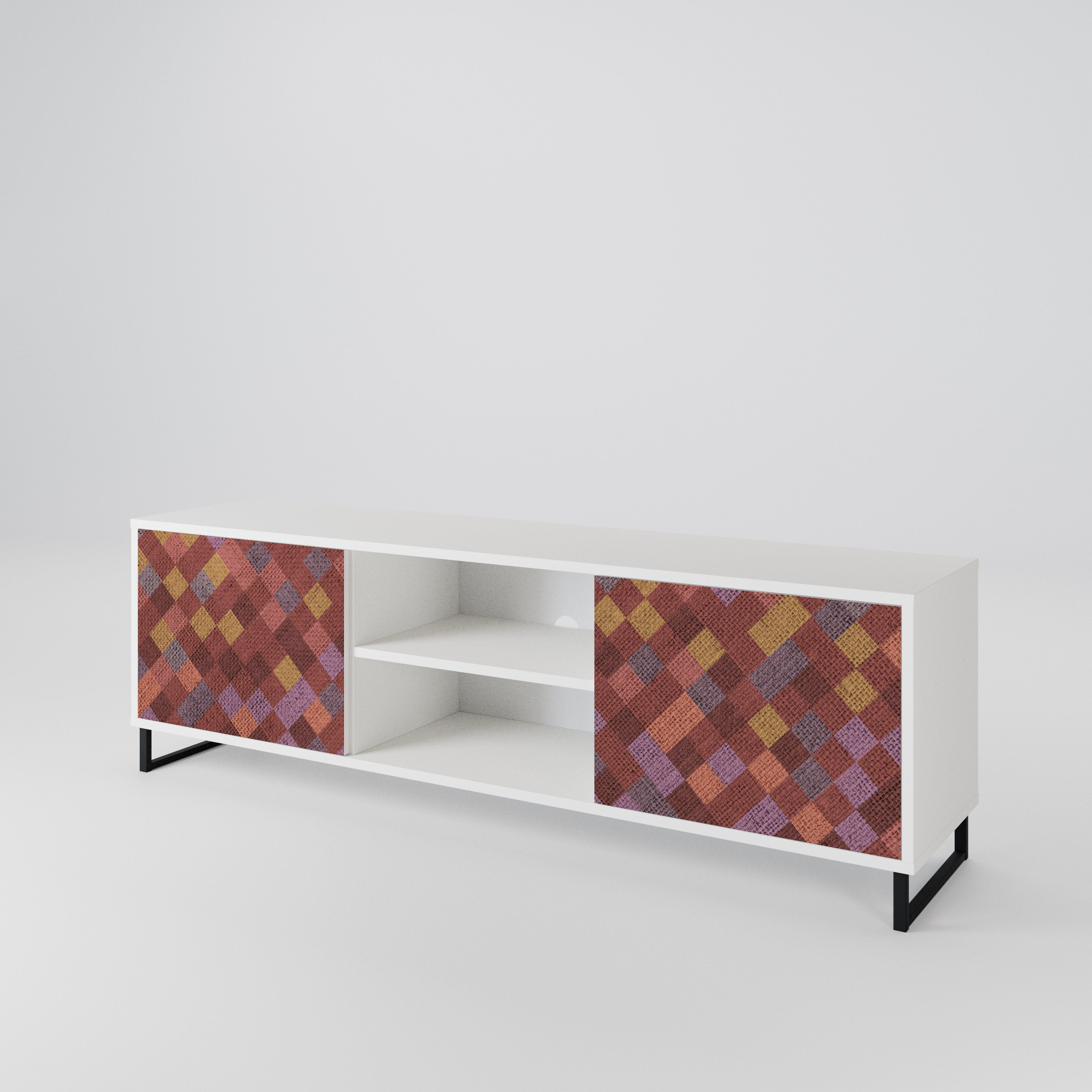 PAINTED SQUARES 2-türiges TV-Lowboard
